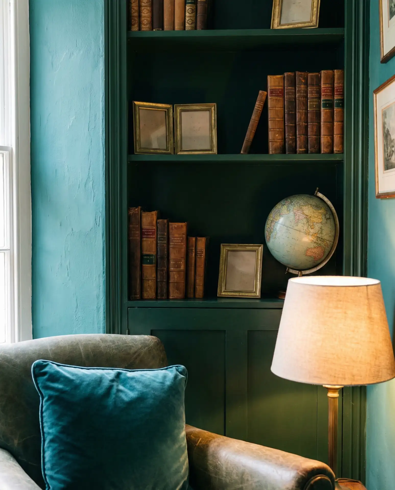 Moody Teal and Forest Green Library Vibes 2