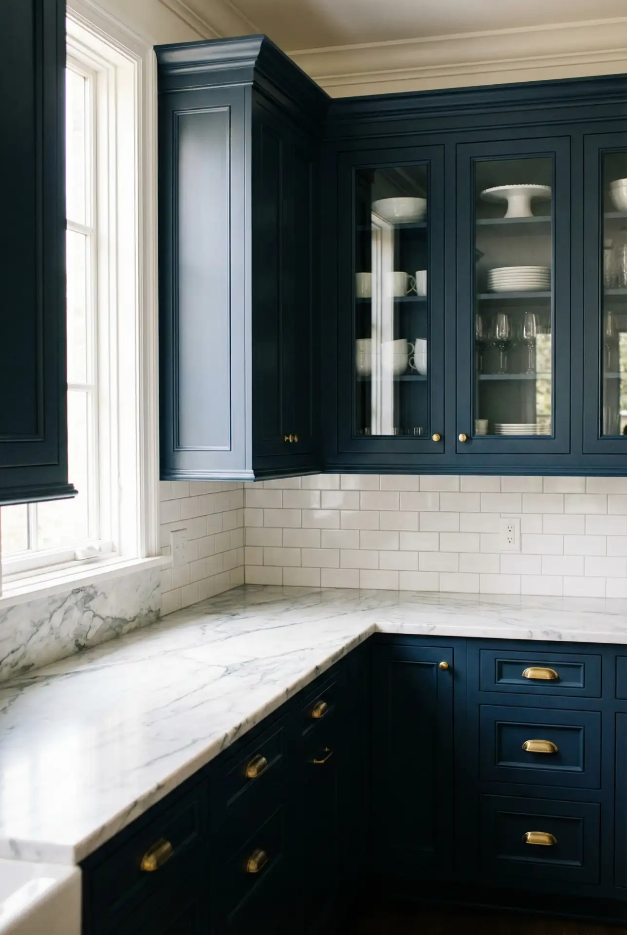 Navy Blue and Marble Elegance 1