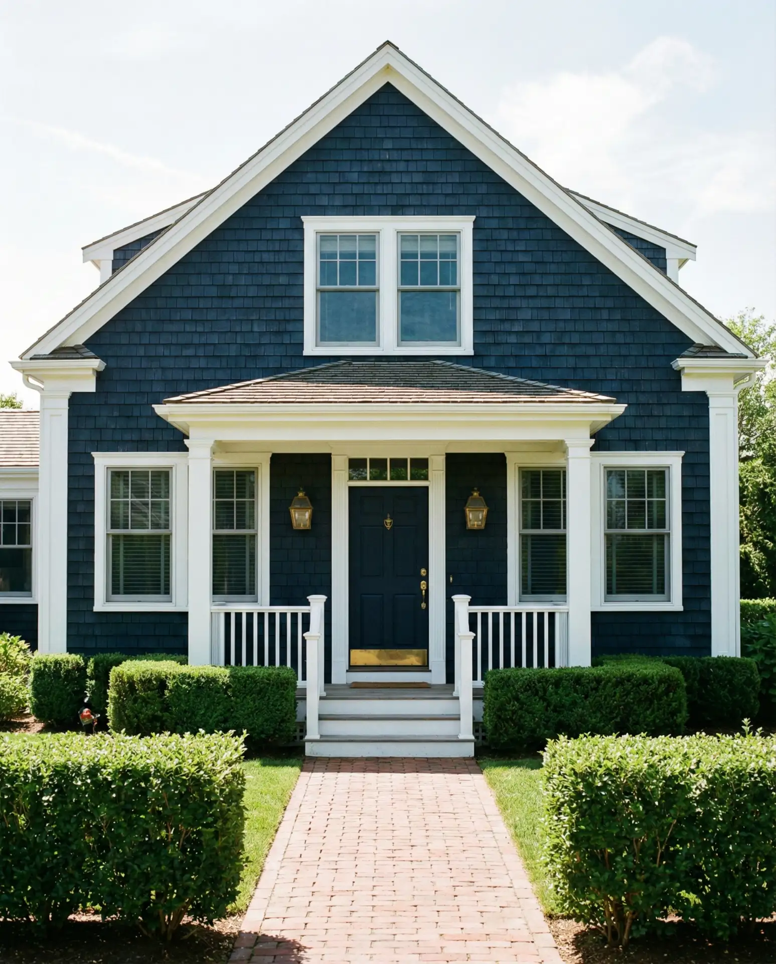 Navy Blue with Crisp White and Brass Details 2