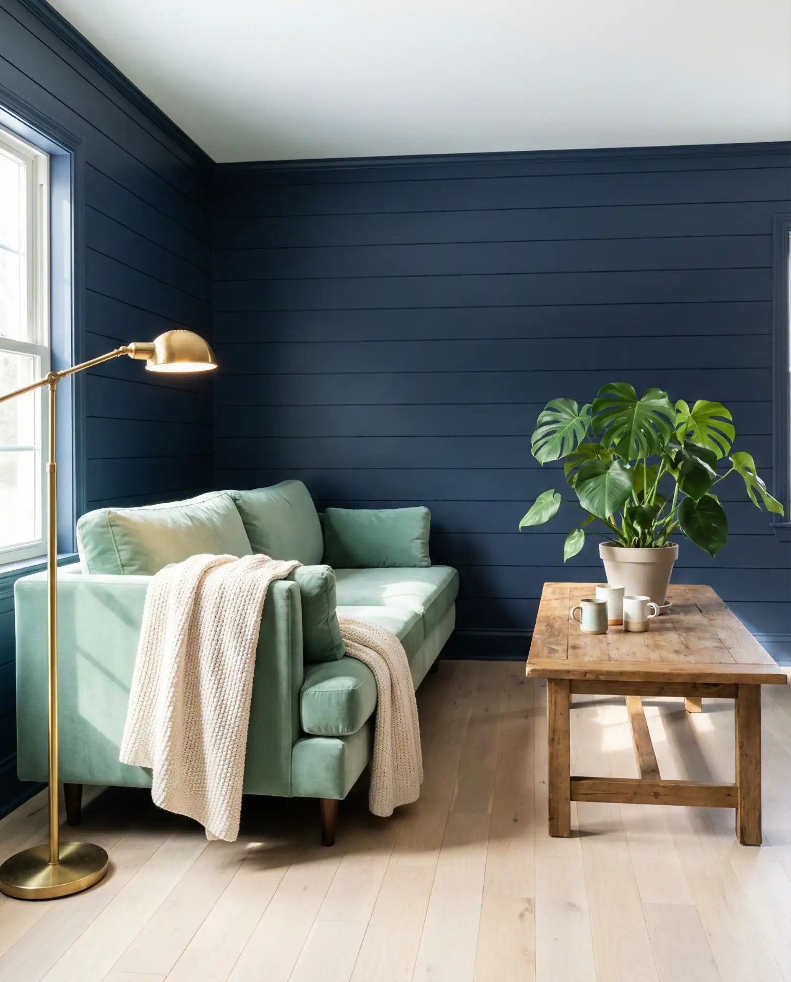 Navy Shiplap with Mint Green Furniture 1