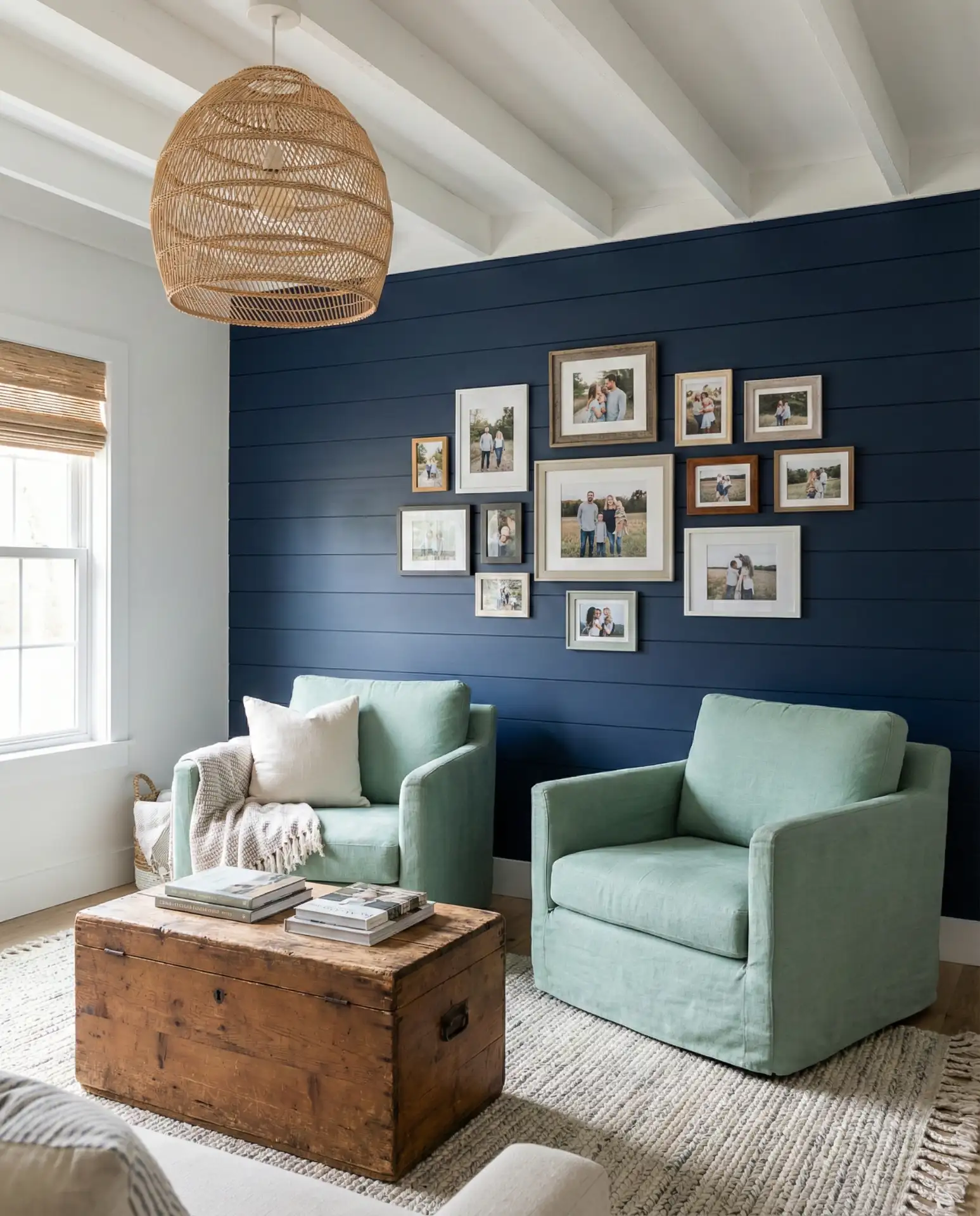 Navy Shiplap with Mint Green Furniture 2
