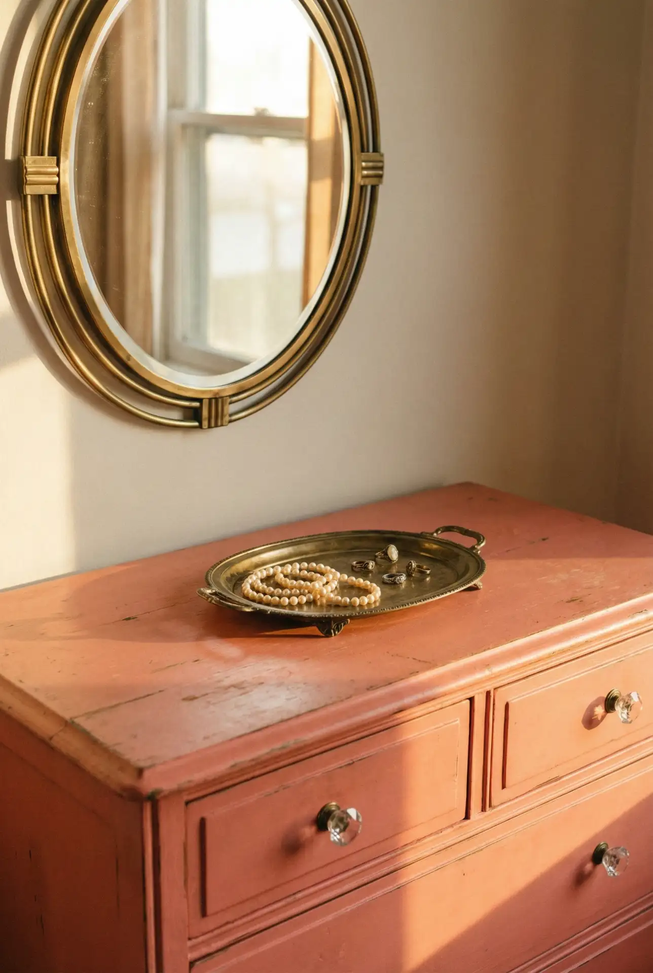 Navy and Blush Contrast Living Room 2