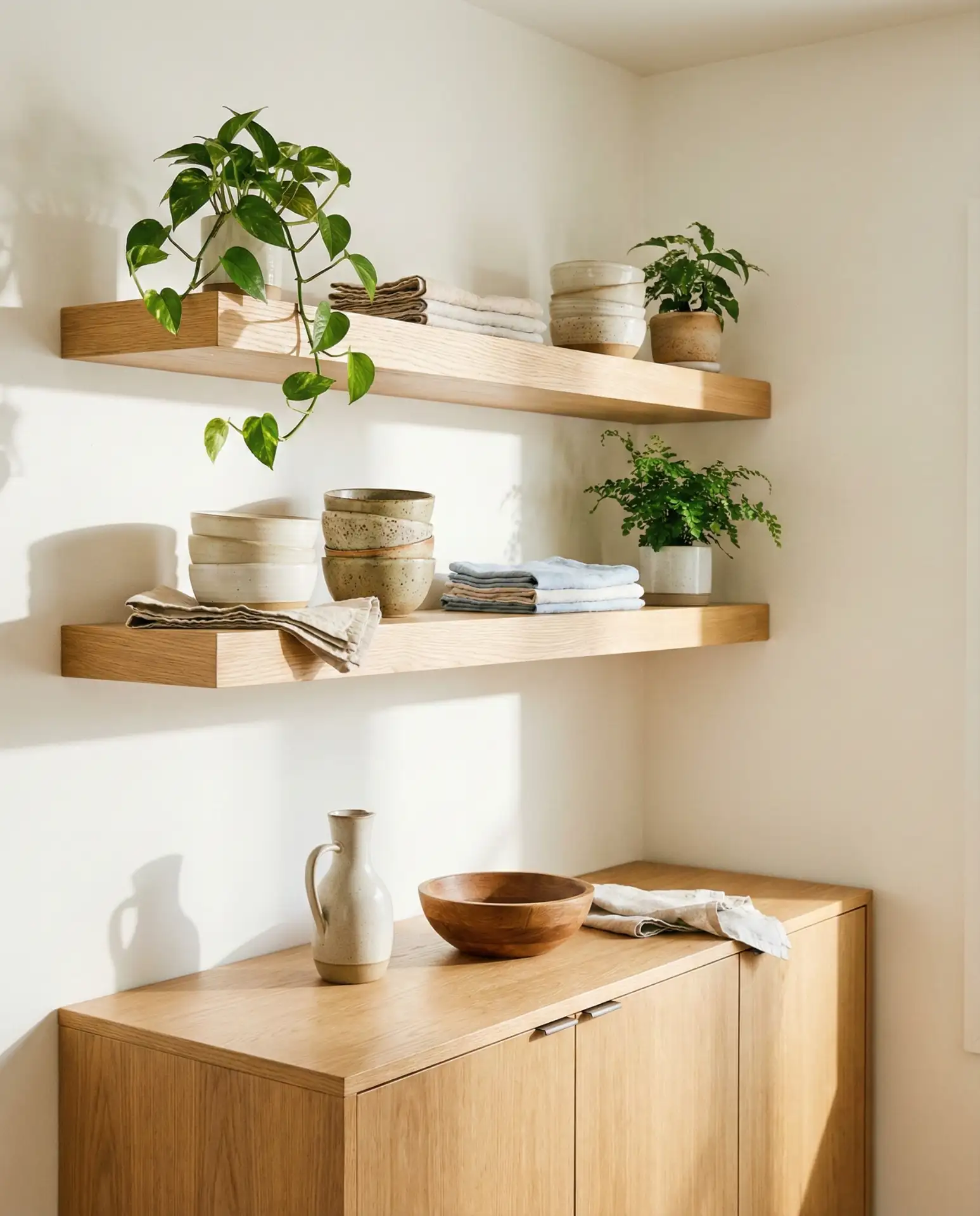 Open Shelving Display for Dining Room Buffets 2