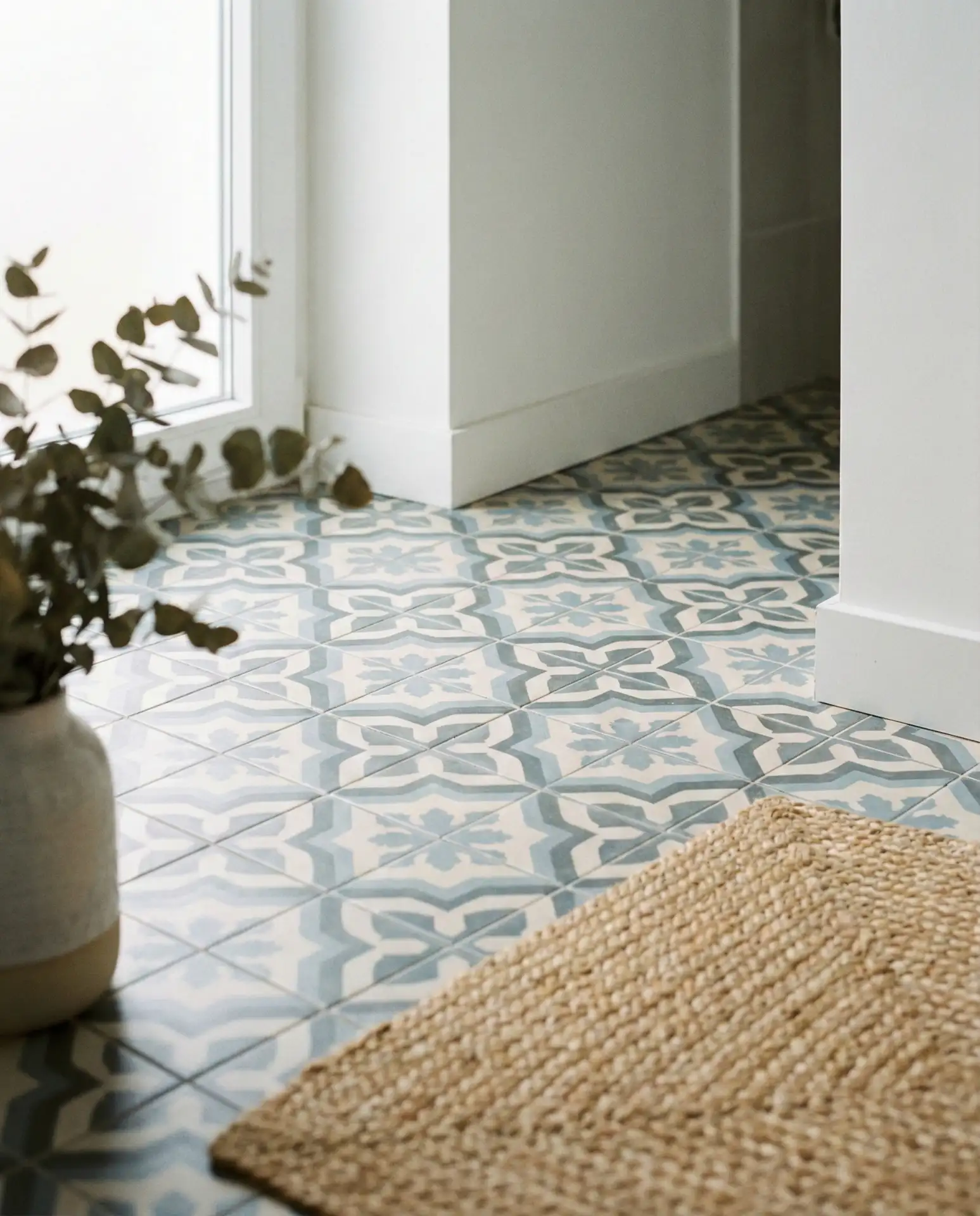 Patterned Cement Tiles for Half Baths 2