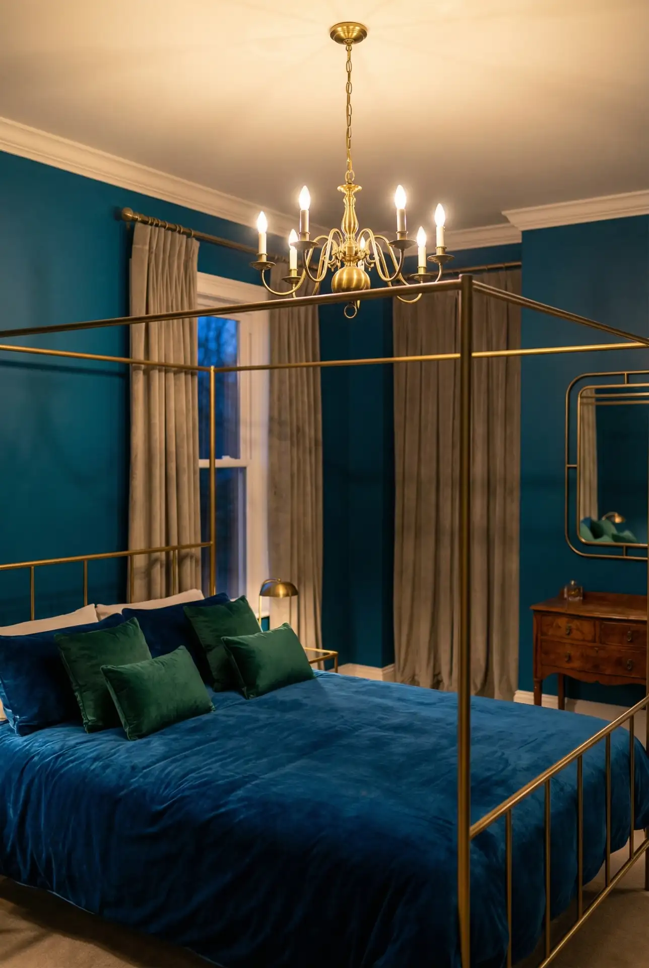 Peacock Blue Jewel Tone Drama 1