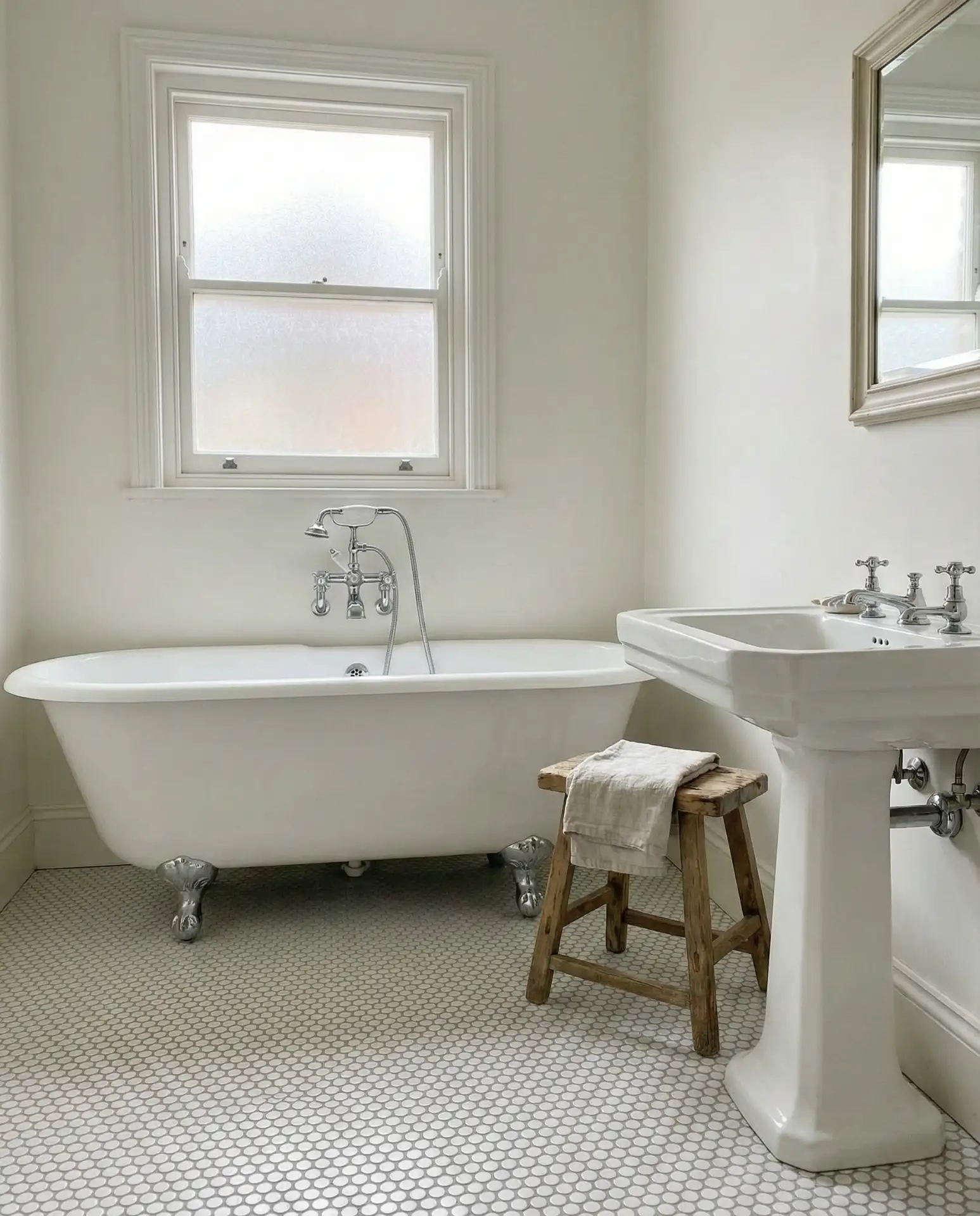 Penny Round Tiles for Vintage Bathrooms 2