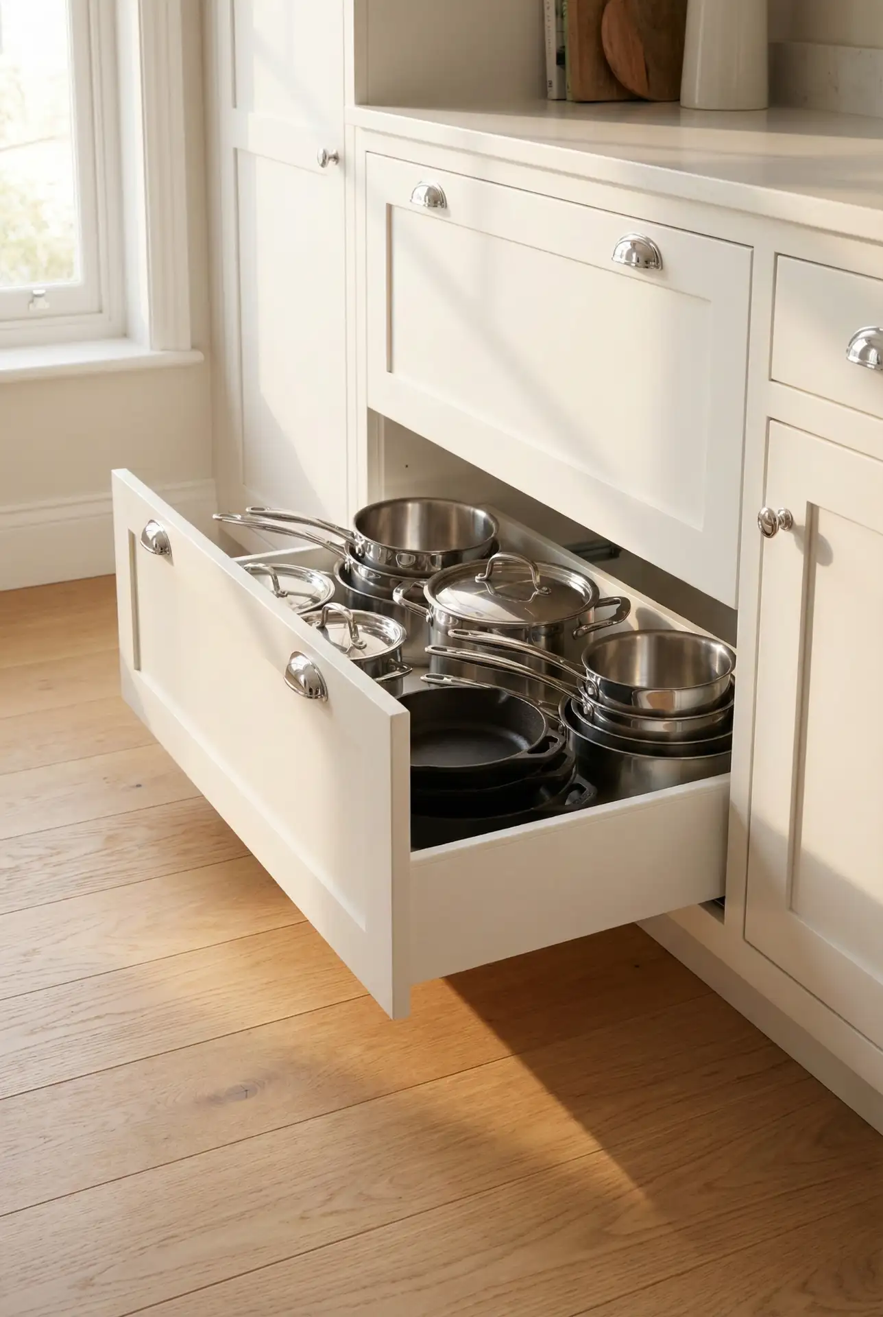 Pull-Out Drawer Organizers for Deep Cabinets 1