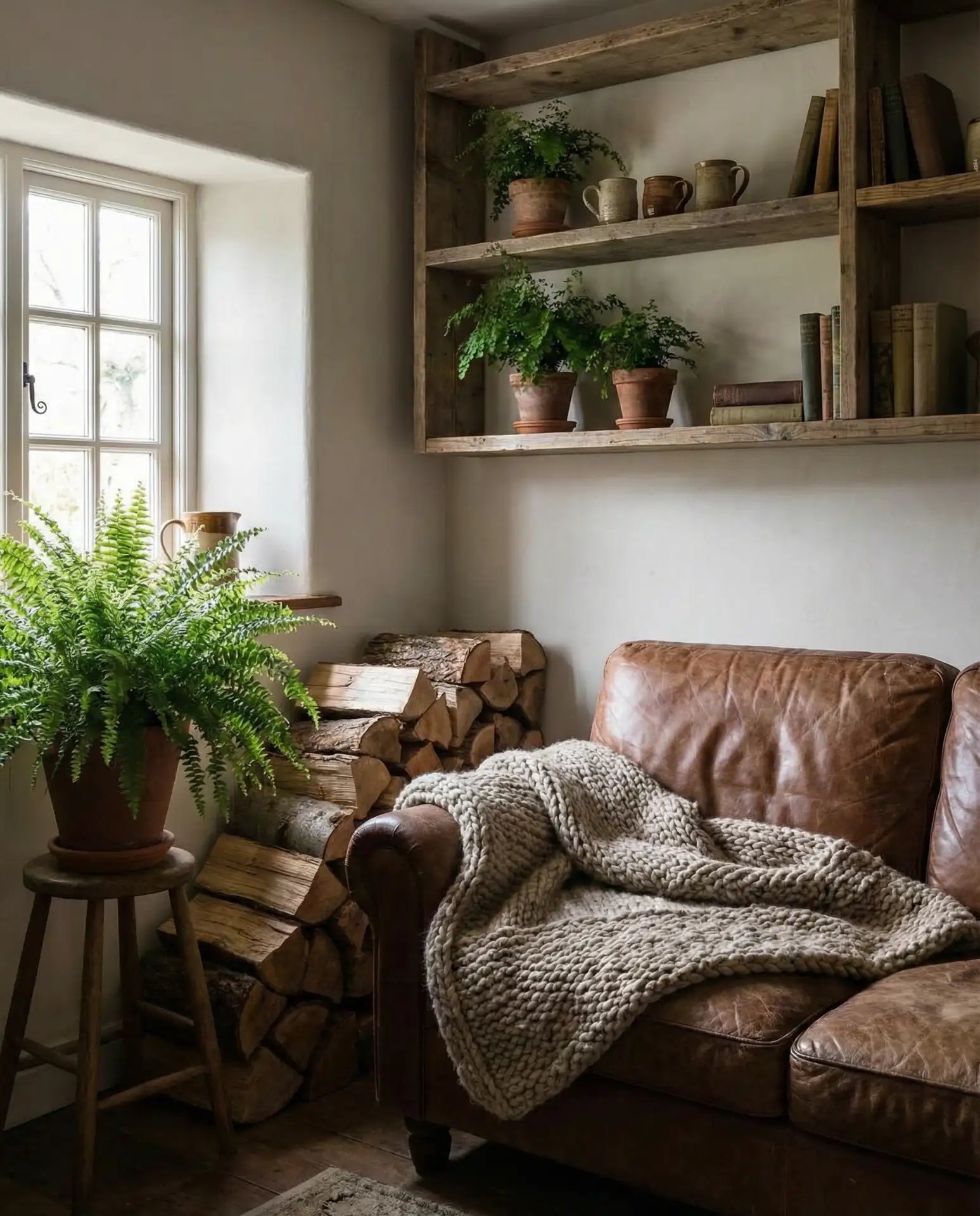 Rustic Cottage Living Room with Reclaimed Wood 2
