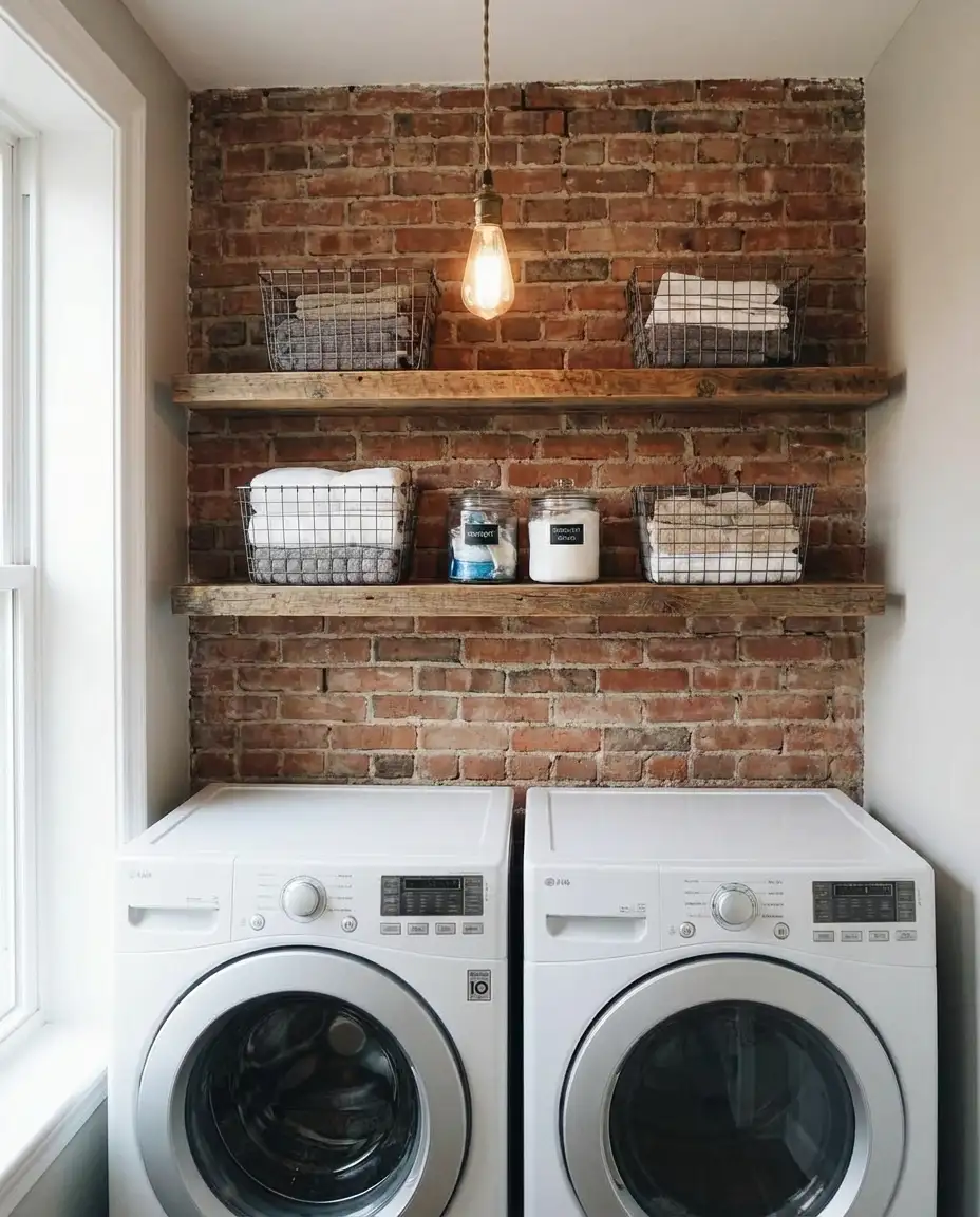Rustic Wood Accents and Open Shelving 2