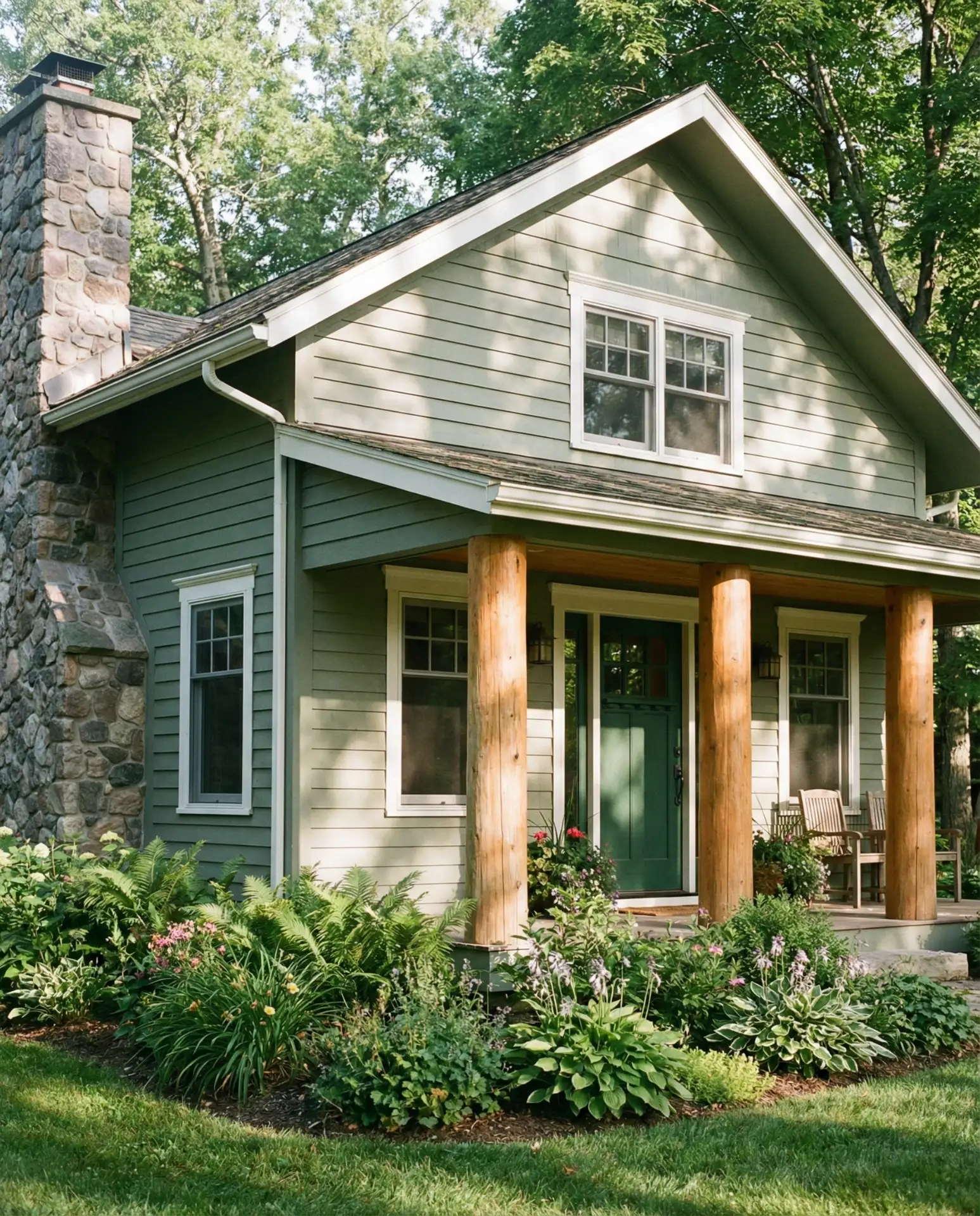 Sage Green with Natural Wood Accents 1