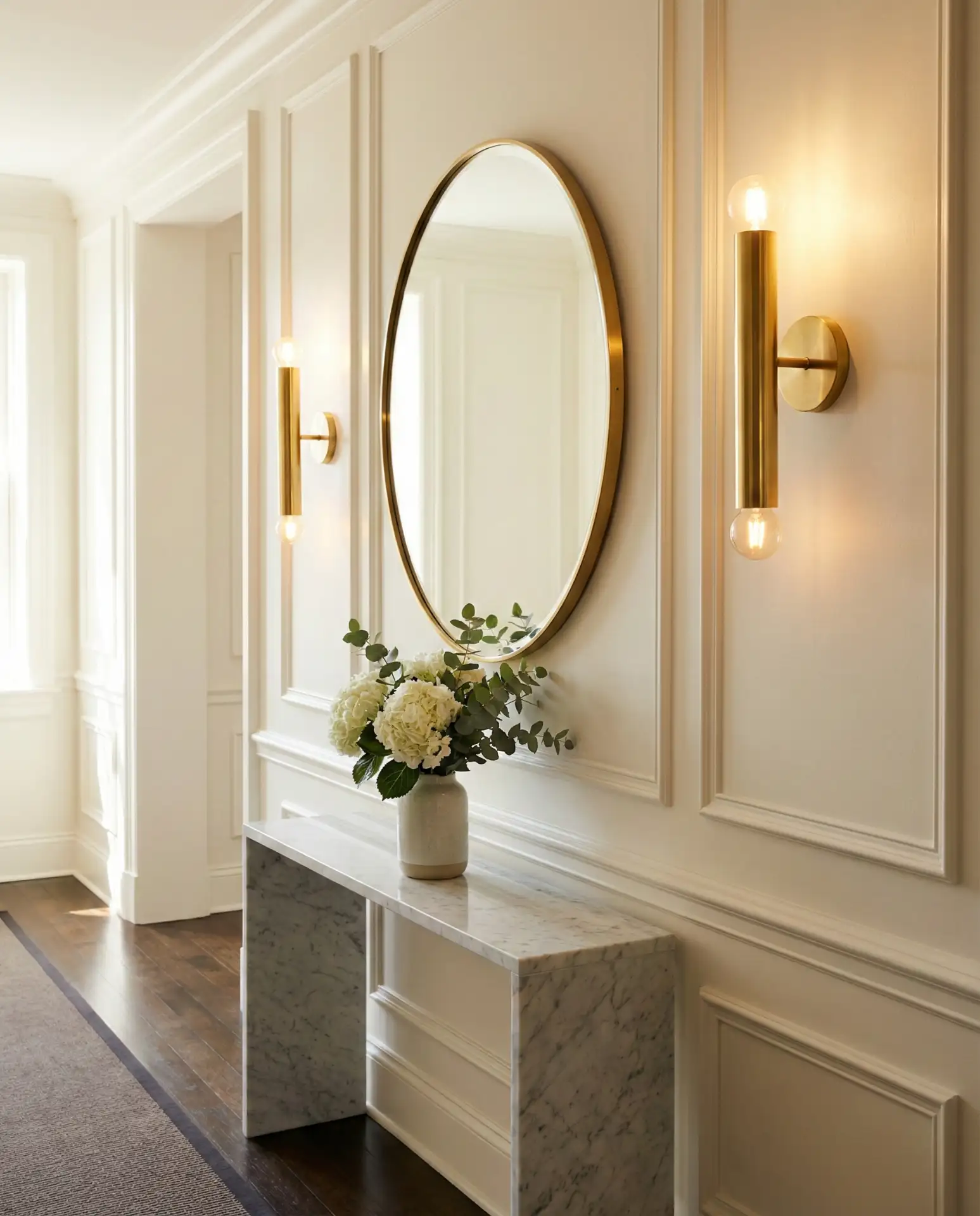 Sconce Pairs Flanking Mirrors 2