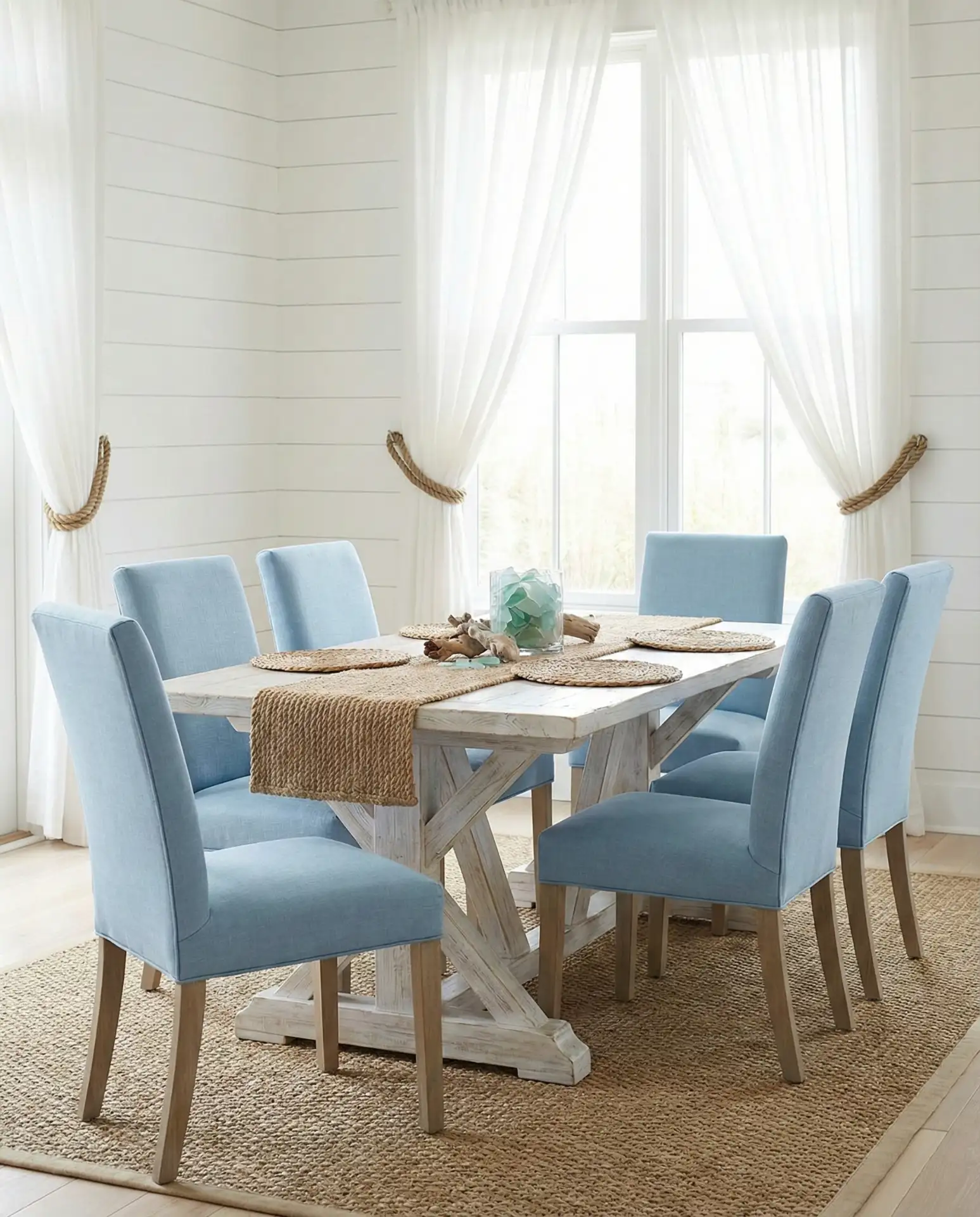 Serene Blue Upholstered Chairs 1
