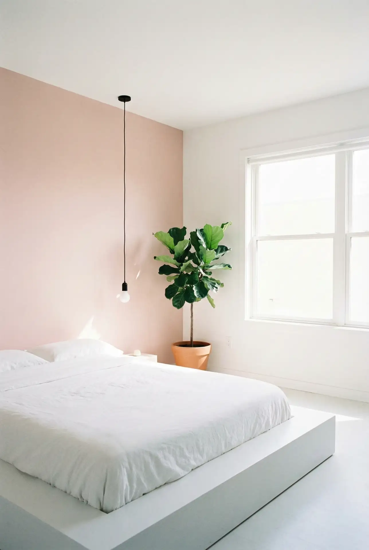 Simple Minimalist Pink Bedroom 2