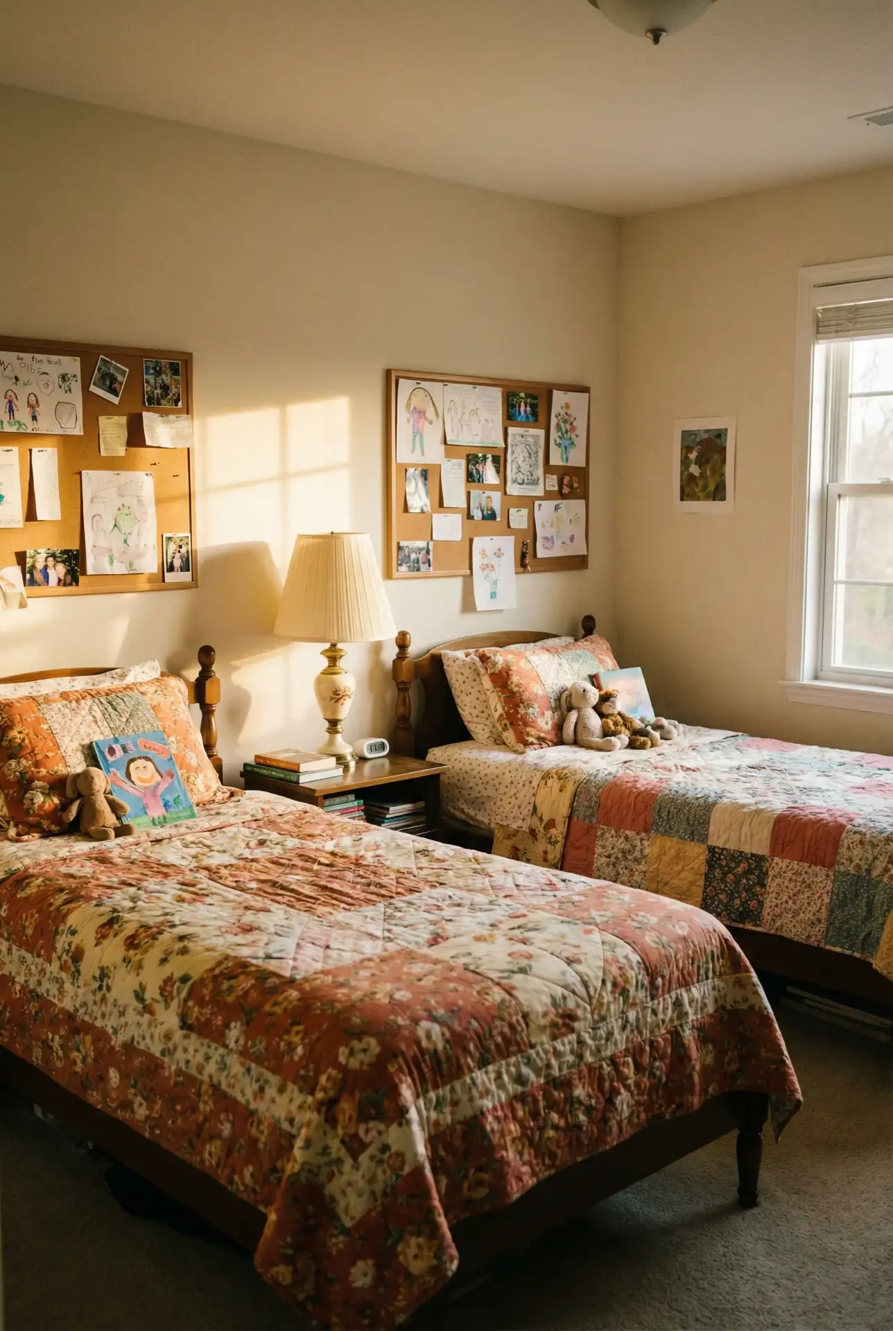 Sisters Aesthetic Twin Bedroom with Coordinated Details 1