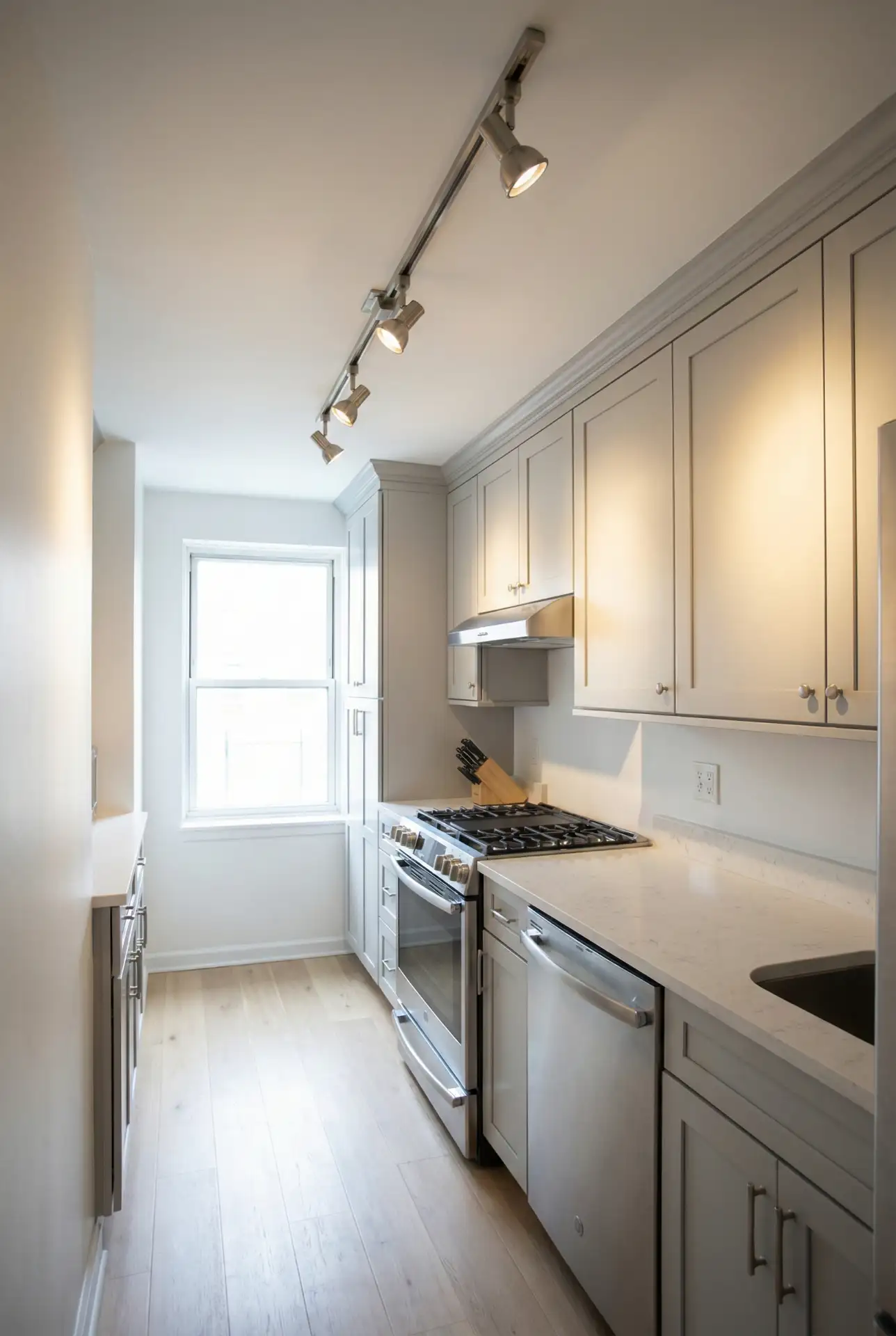 Sleek Track Lighting for Galley Layouts 1