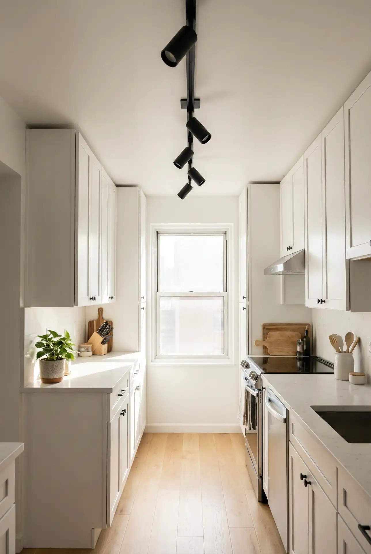Sleek Track Lighting for Galley Layouts 2