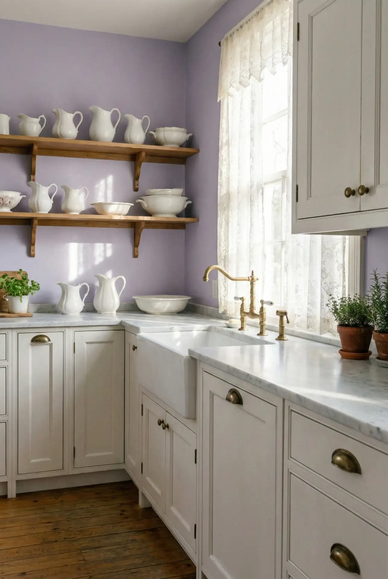 Soft Lavender and White 1