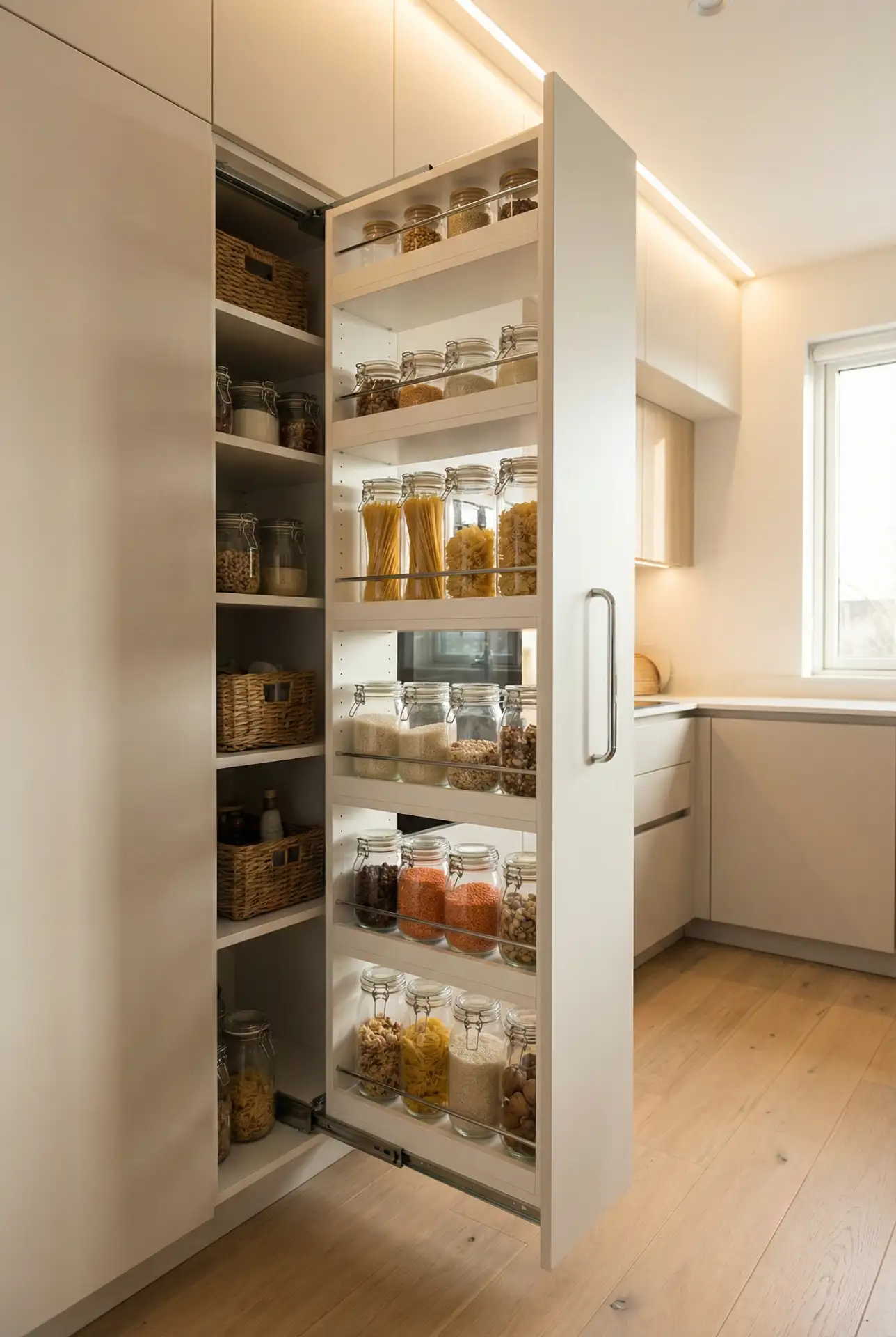 Tall Pull-Out Pantry for Dry Goods 2