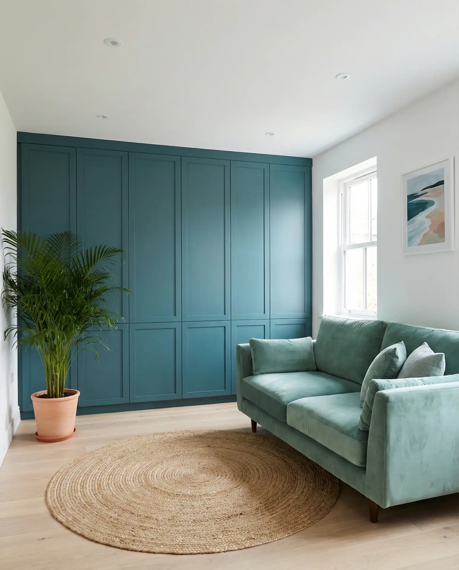 Teal Built-Ins with Seafoam Seating 2