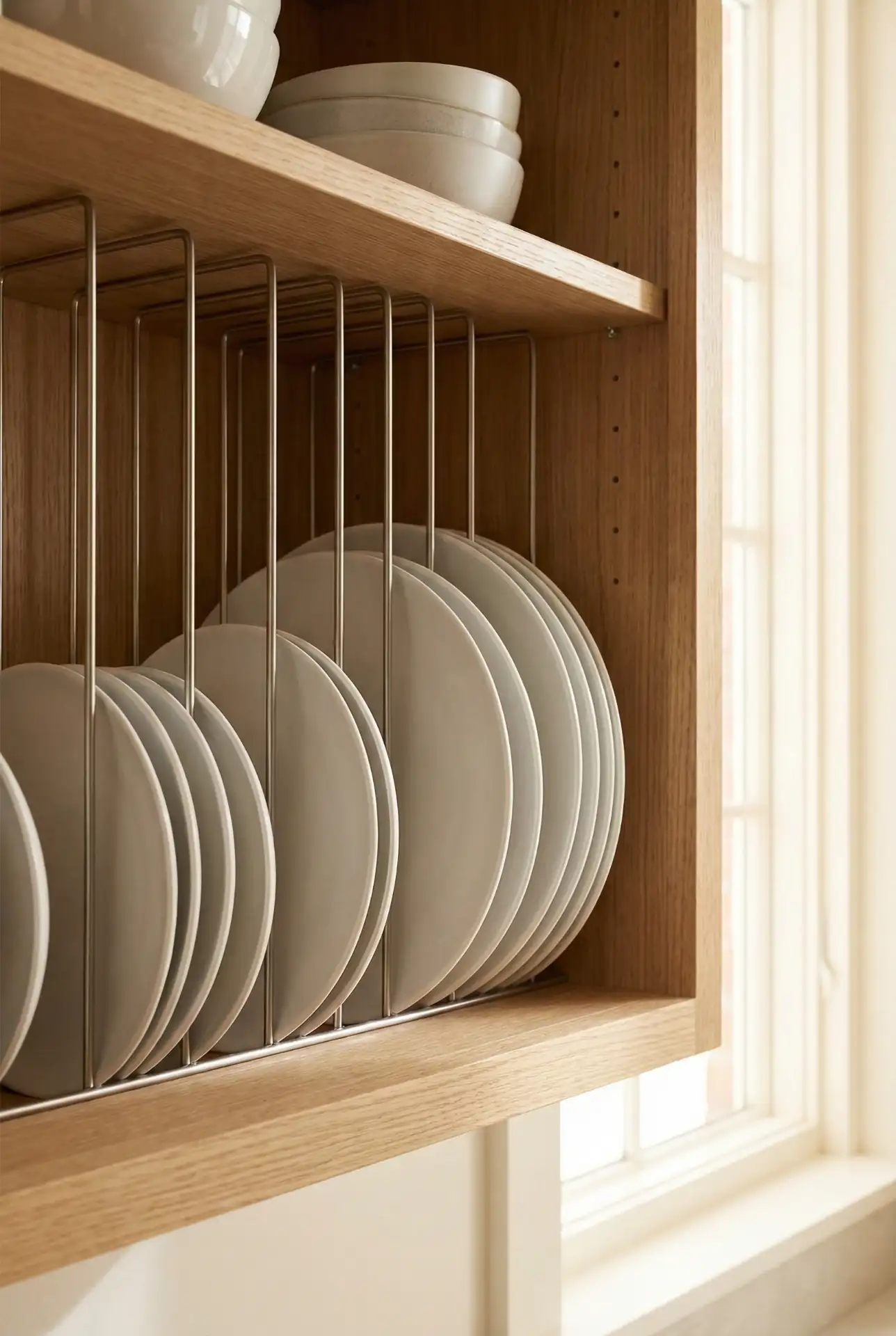 Vertical Plate Racks for Easy Access 2