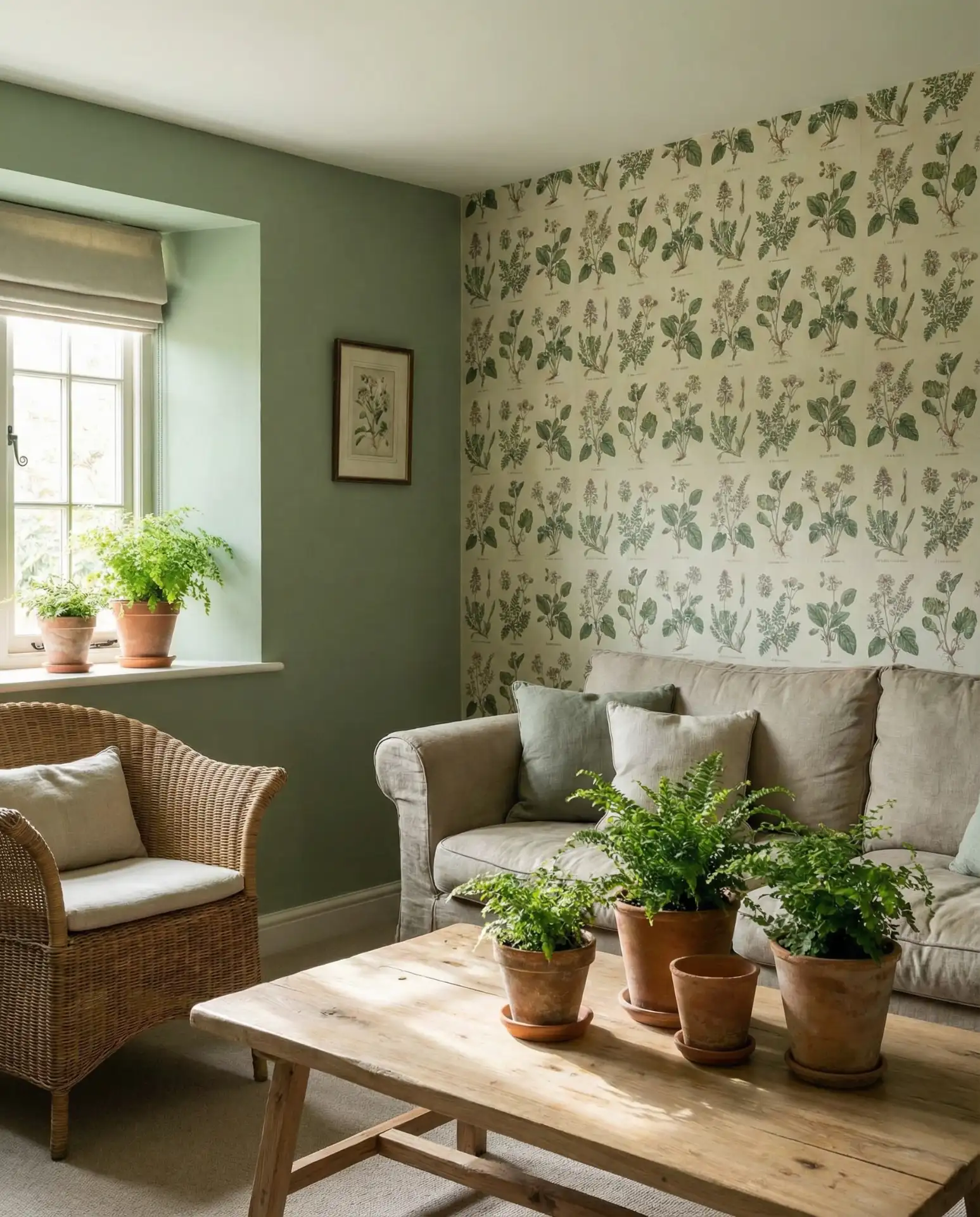 Vintage Cottage Living Room with Antique Furniture 1