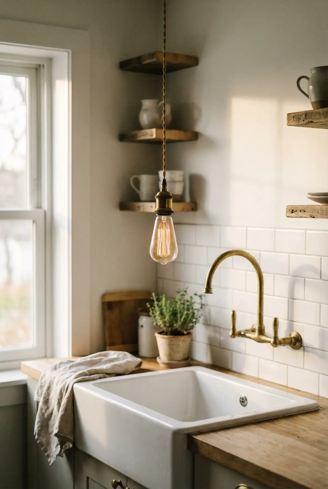 Vintage Edison Bulb Pendants on Fabric Cords 1