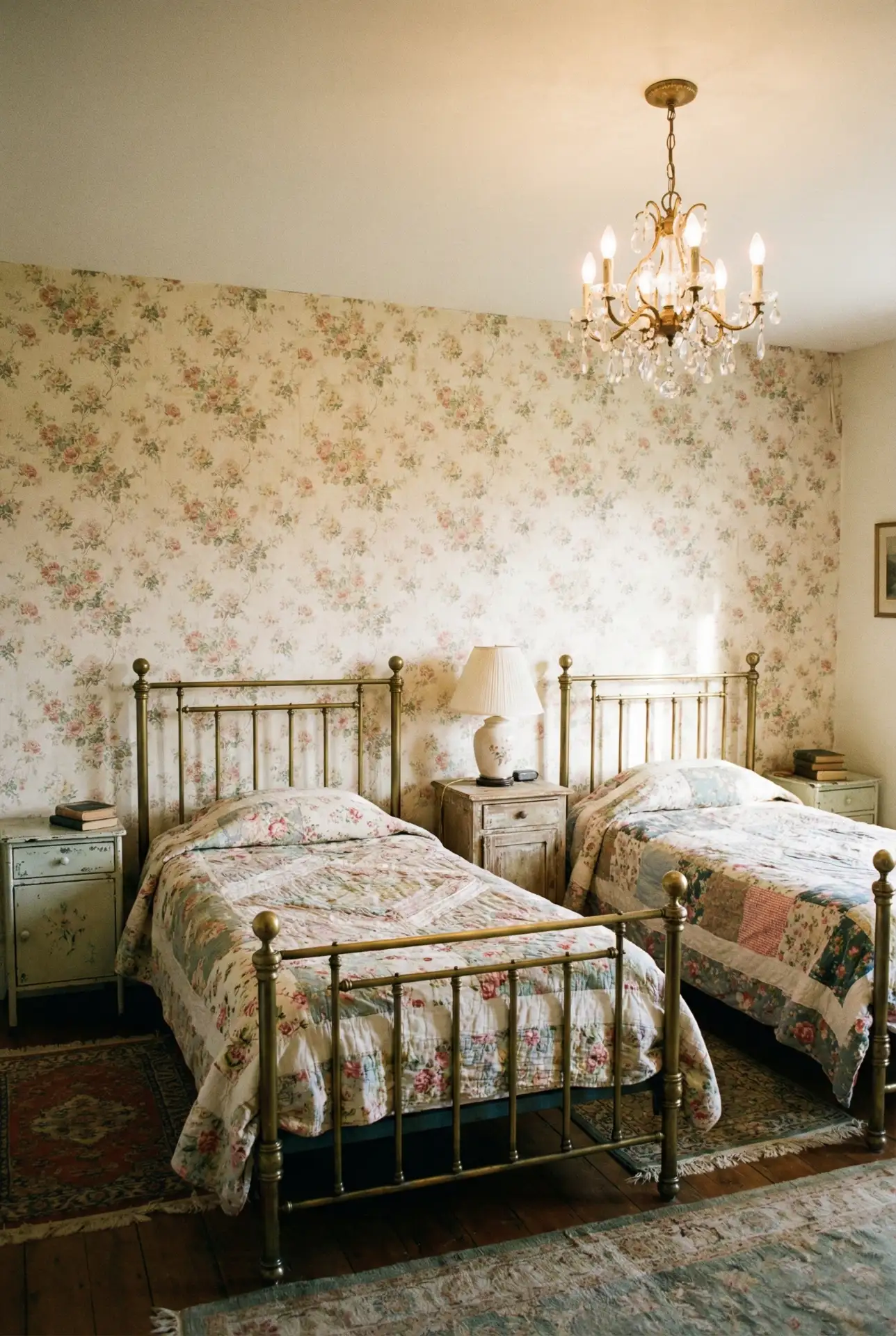 Vintage Twin Bedroom with Antique Finds 1