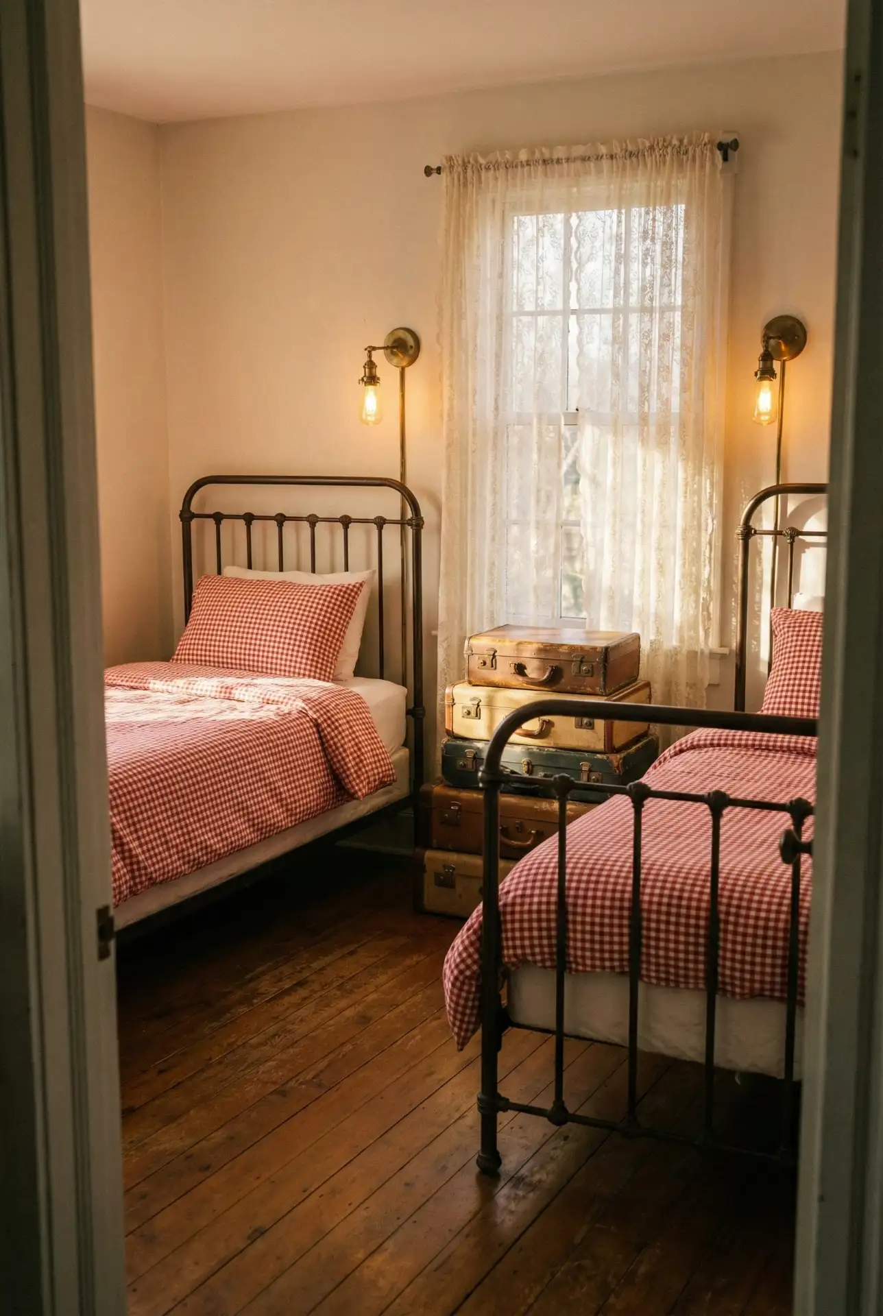 Vintage Twin Bedroom with Antique Finds 2
