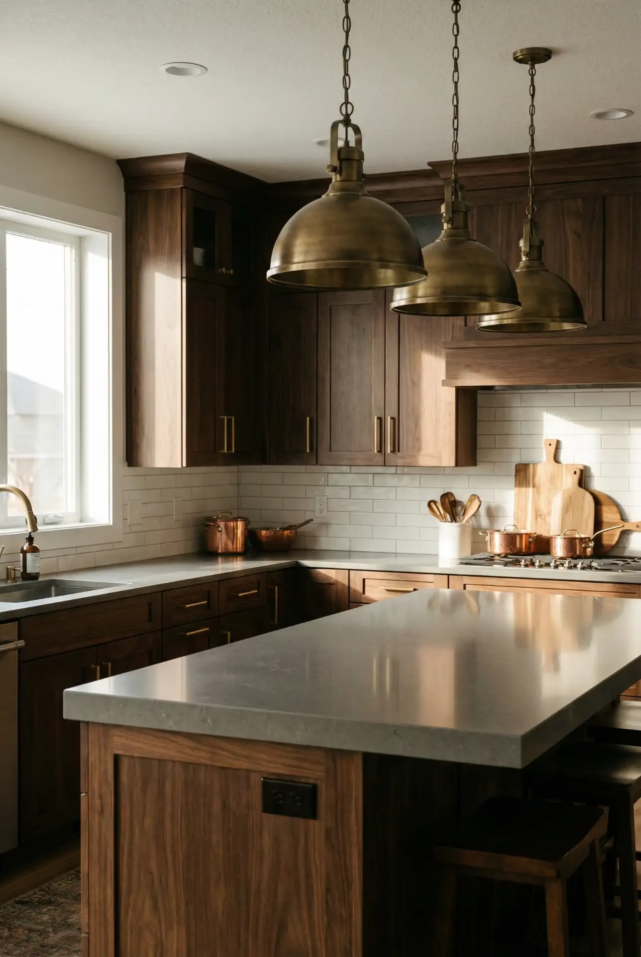 Warm Wood Tones and Brass Accents 2