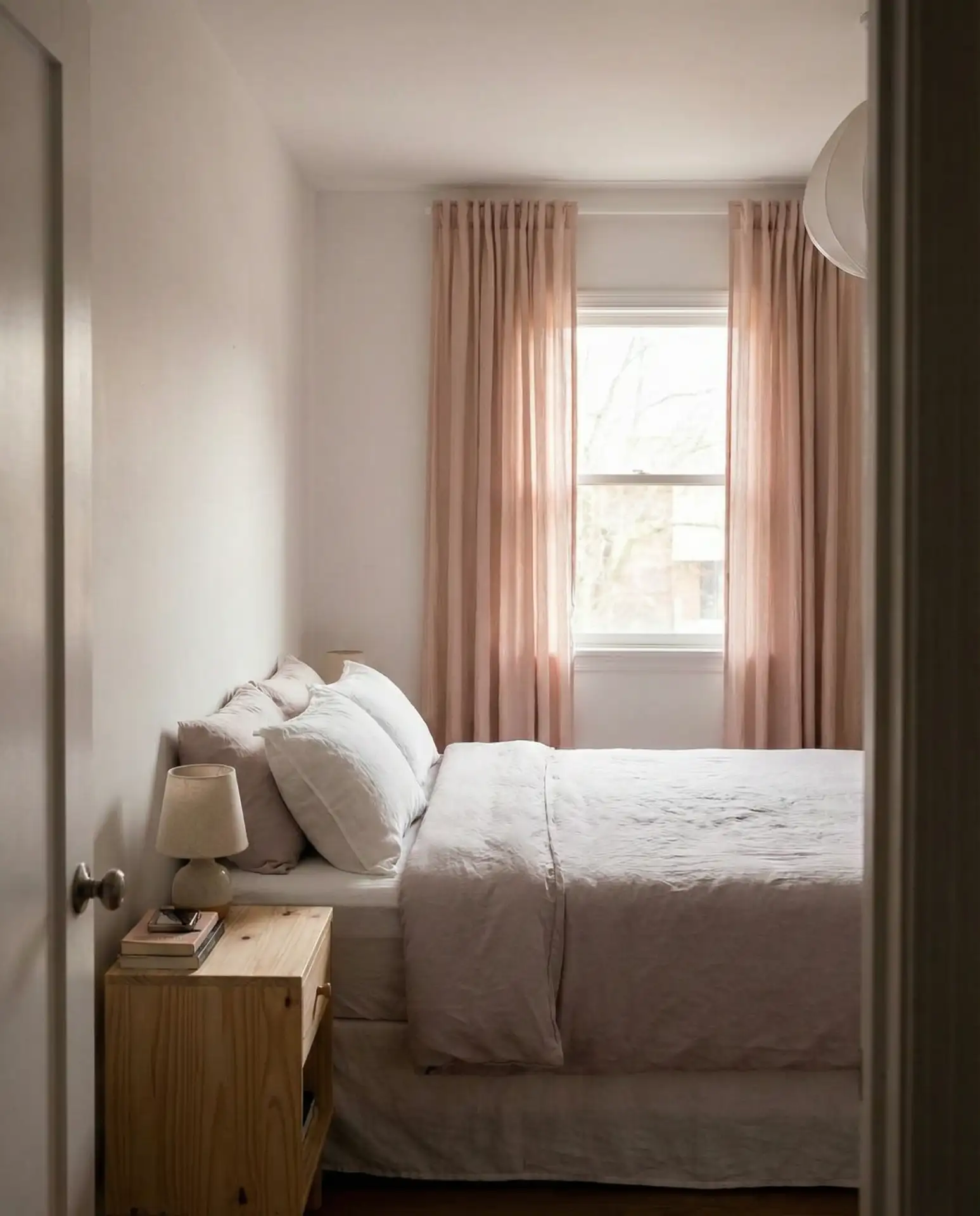 White Bedroom with Light Grey Pink Undertones 2