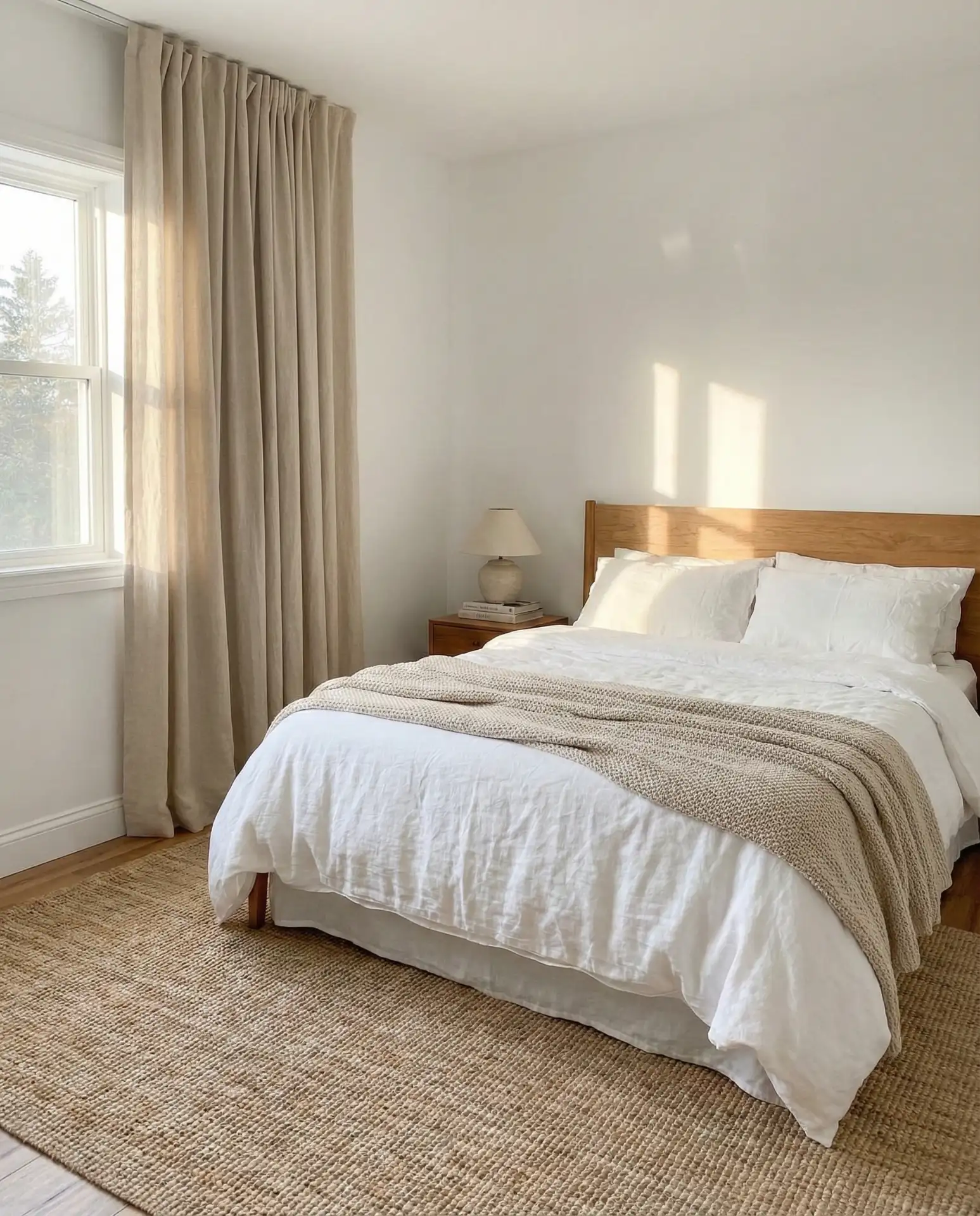 White Bedroom with Warm Beige Accents 1