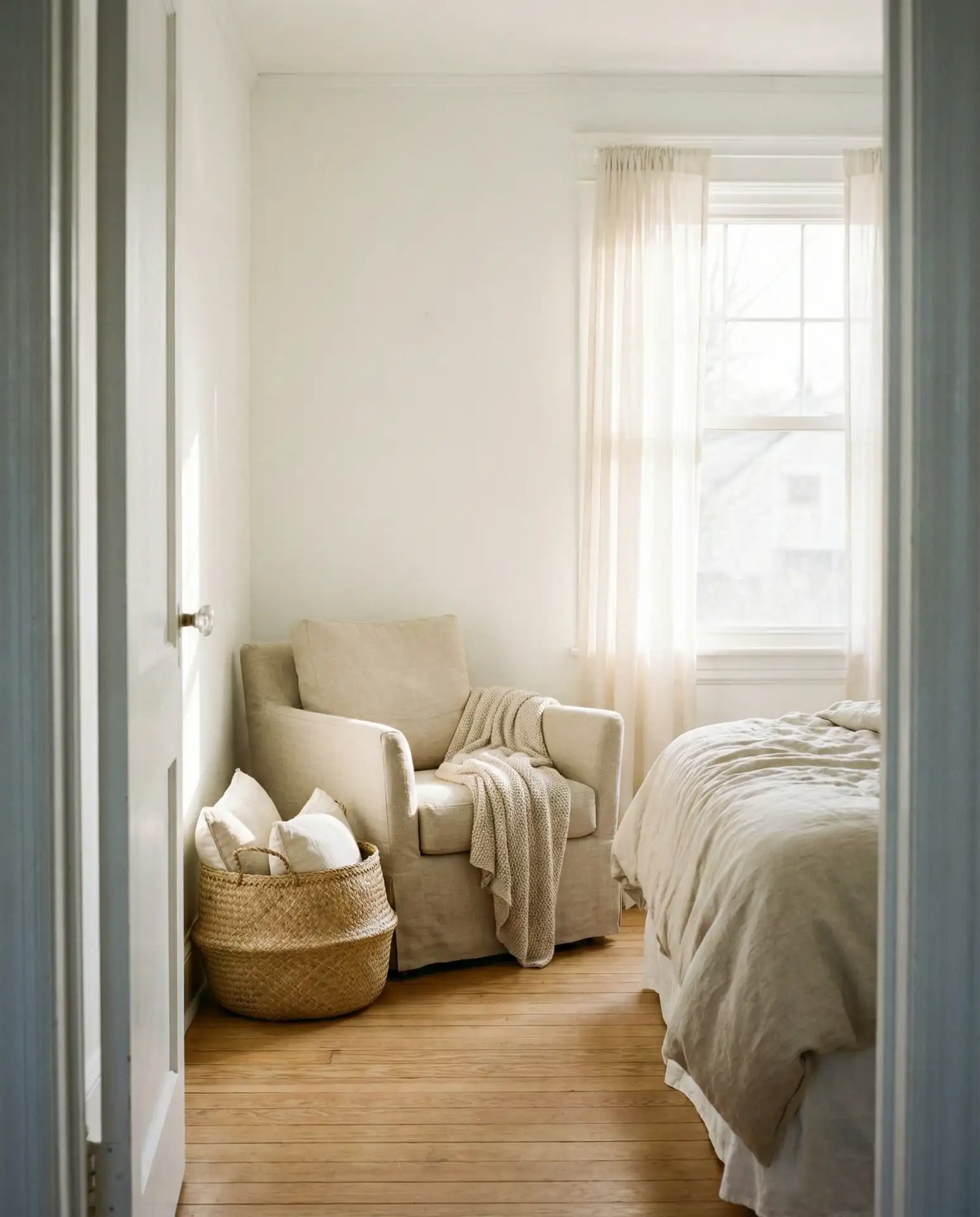White Bedroom with Warm Beige Accents 2