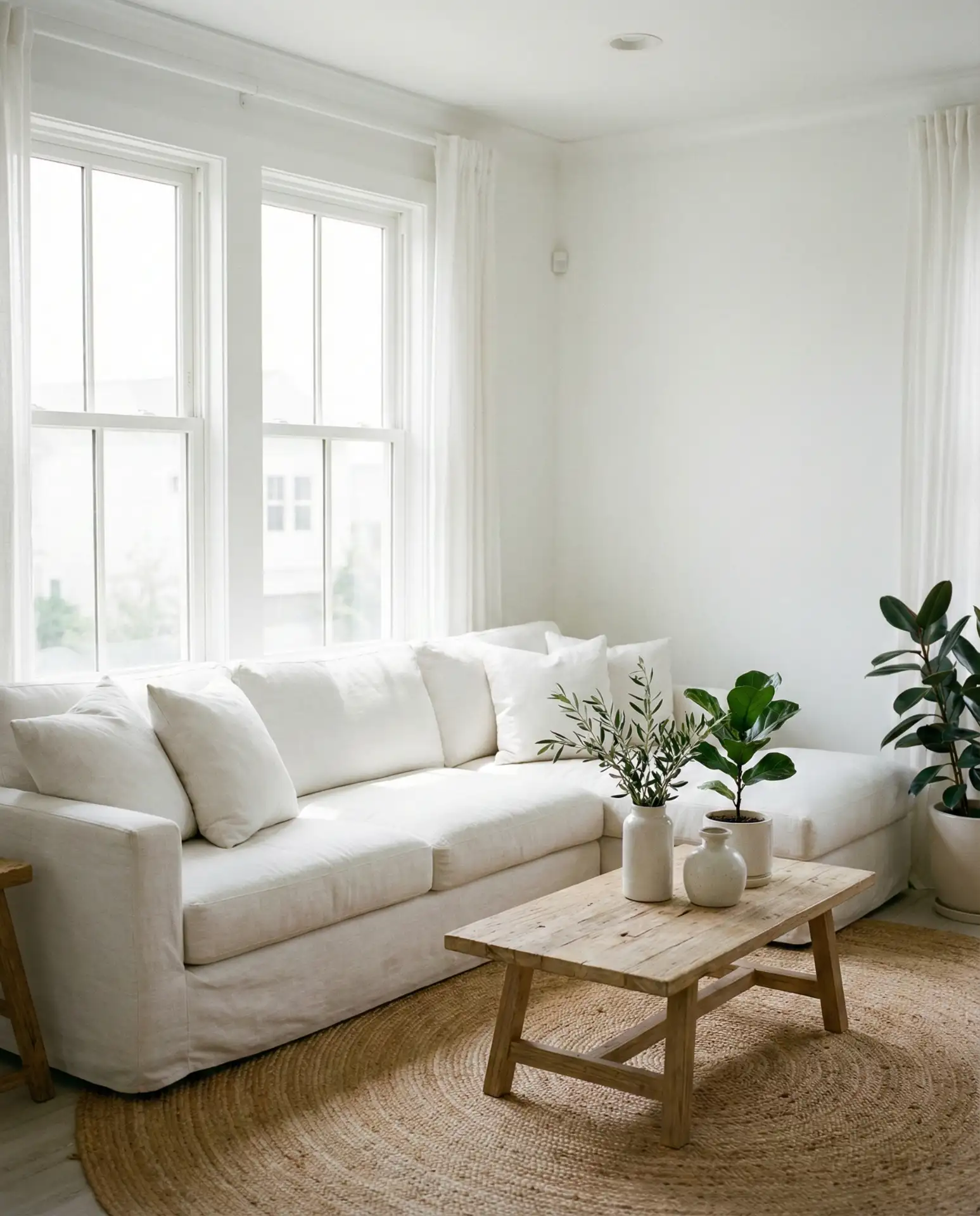 White Sectional in a Bright, Airy Space 1