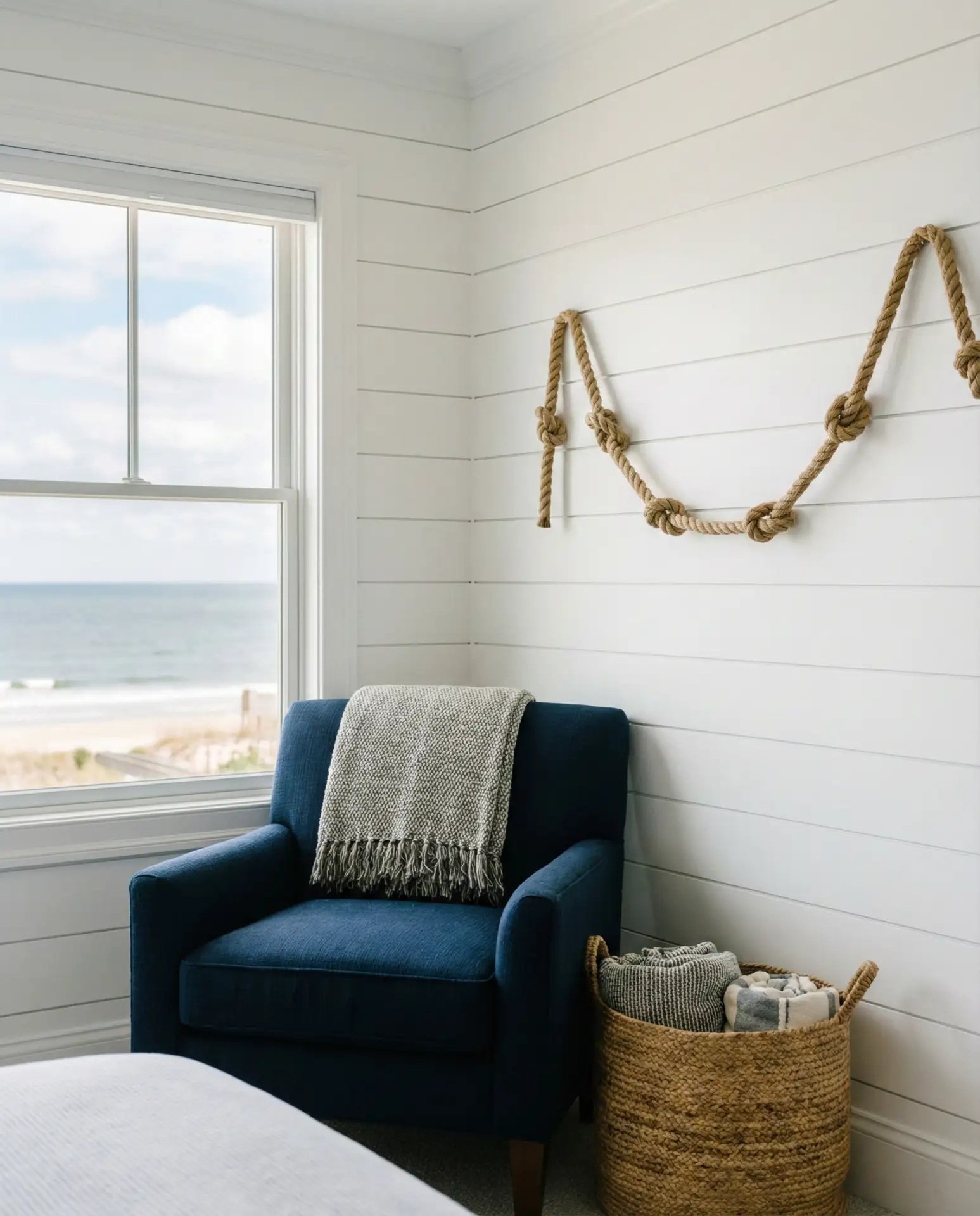 White and Navy Blue Coastal Retreat 2