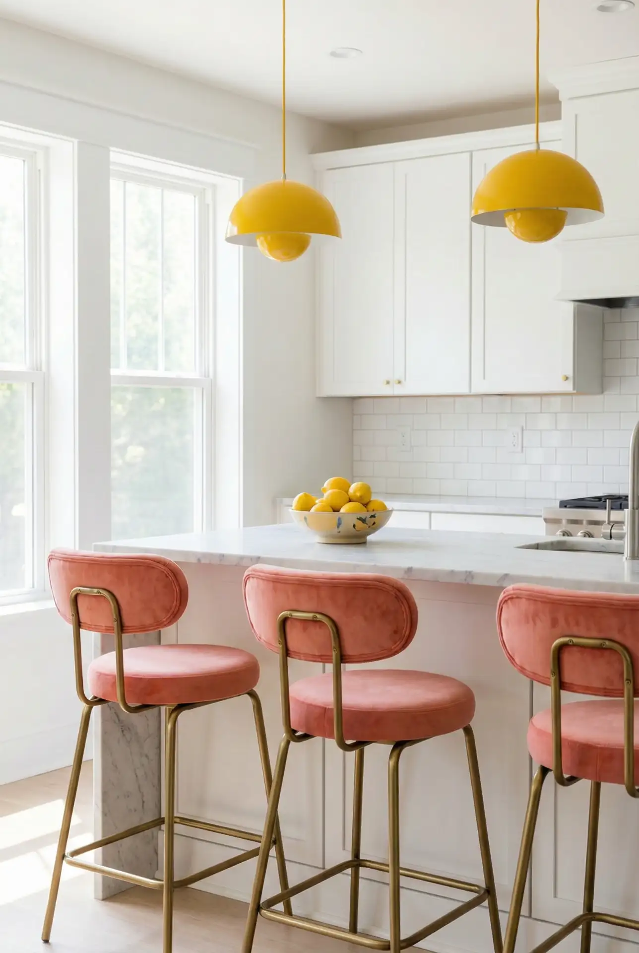 Yellow and Pink Cheerful Kitchen Accents 2