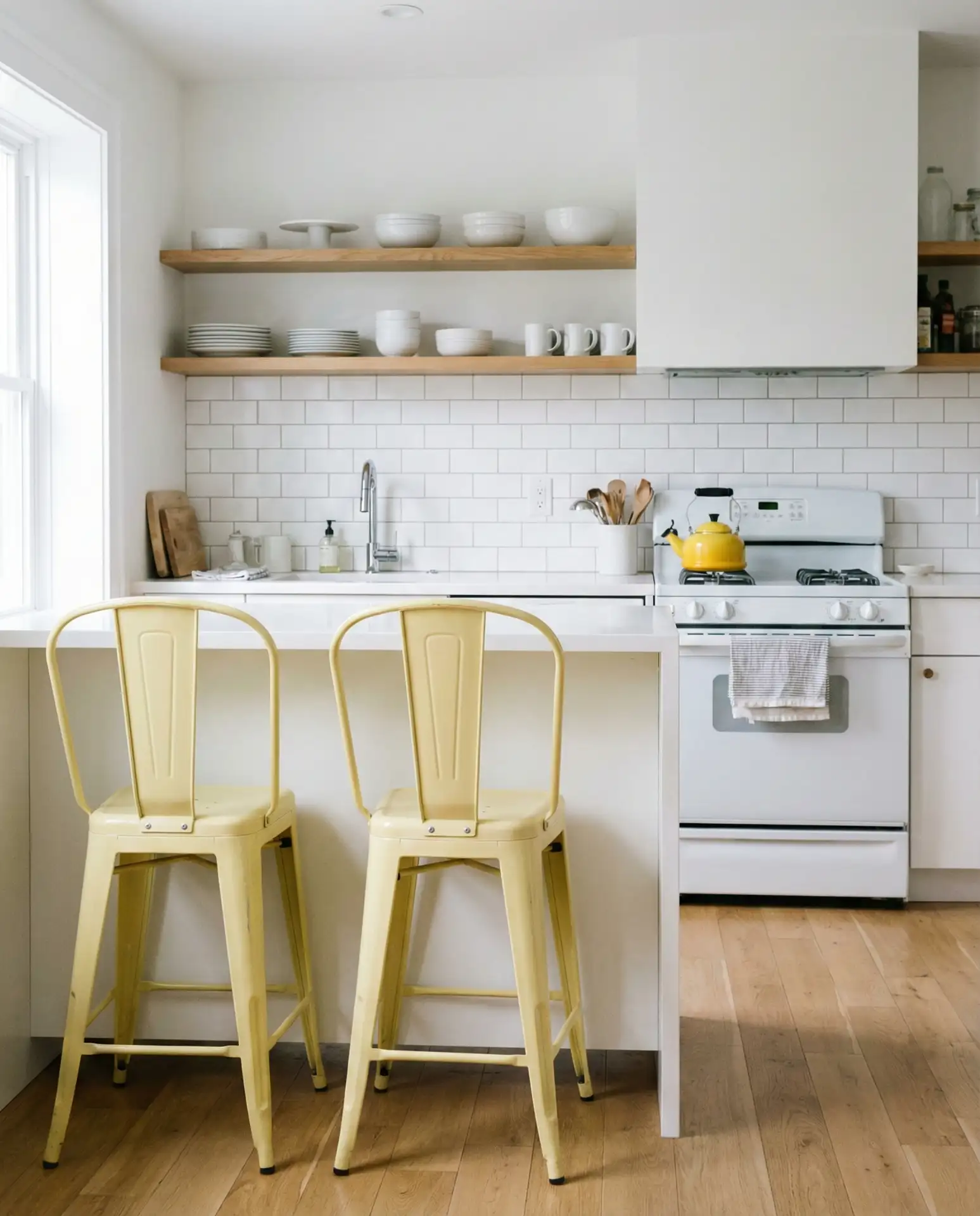 Yellow and White Scandinavian Kitchen 2