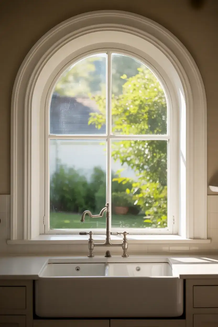 Arched Window Left Completely Bare 1