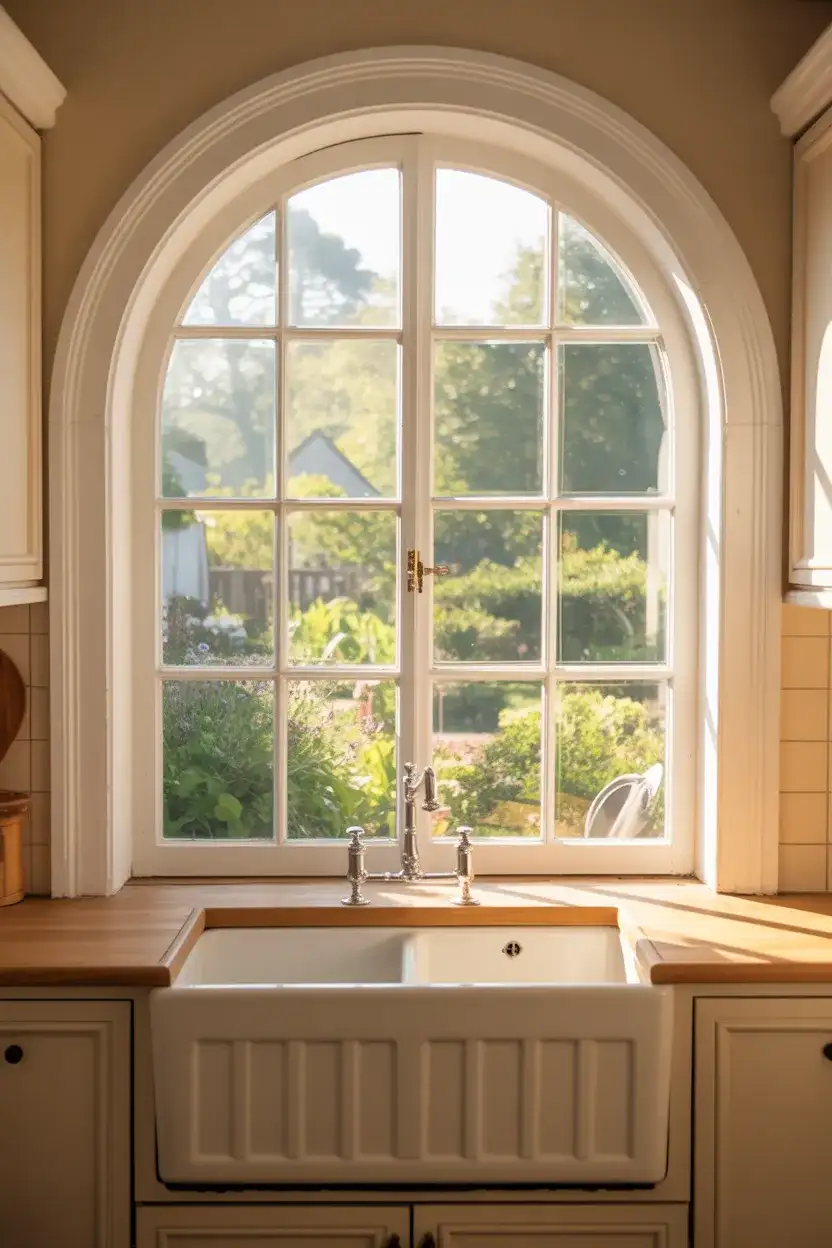 Arched Window Left Completely Bare 2