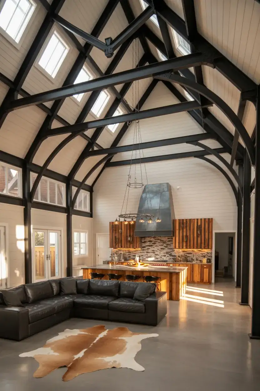 Barndominium Kitchen Living Great Room 2