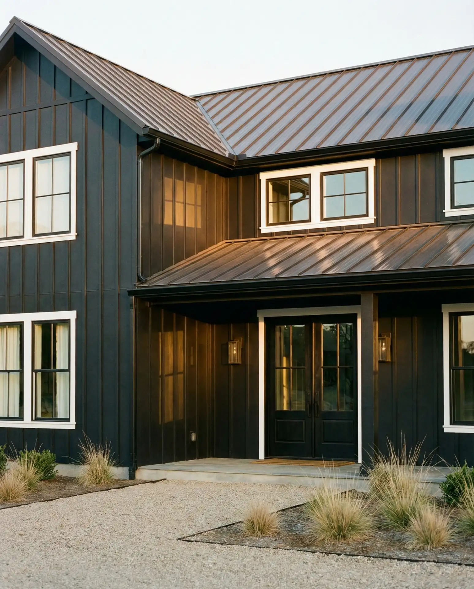 Black Board and Batten with White Trim 2