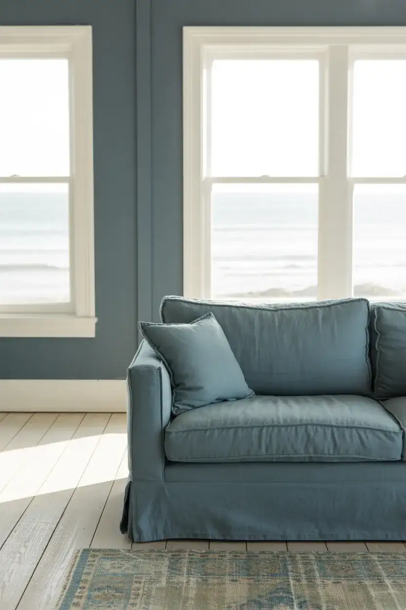 Blue and Grey Coastal Living Room 1