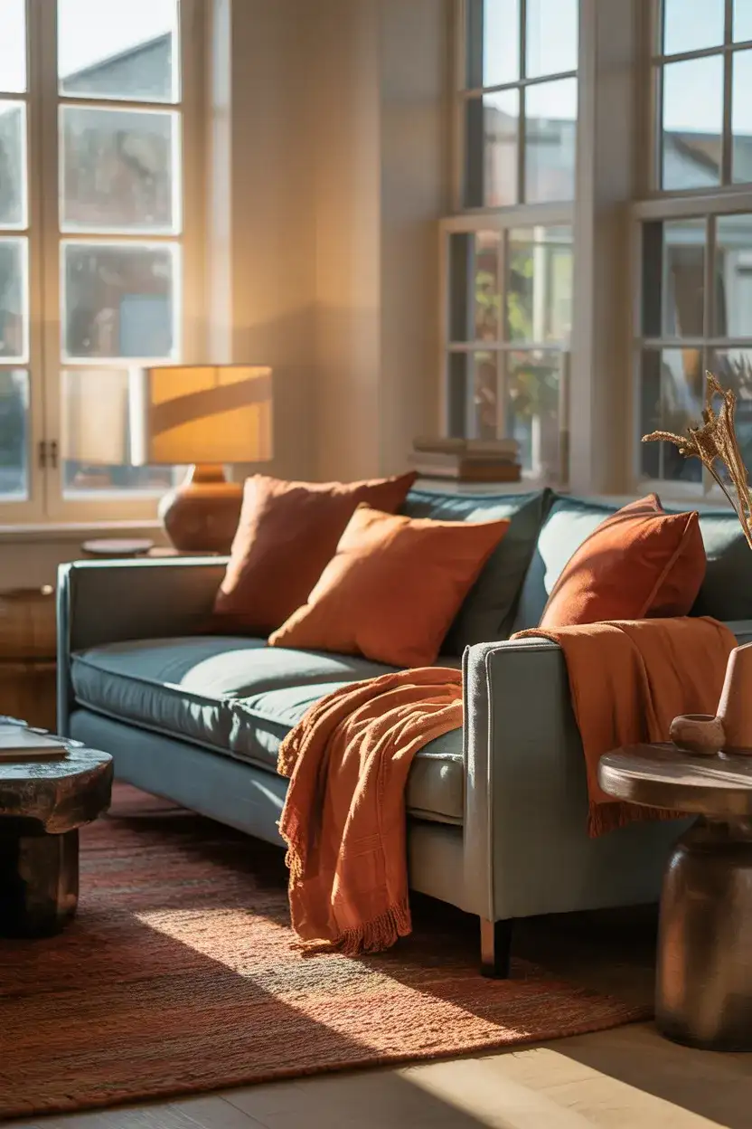 Blue and Orange Bold Contrast Room 1