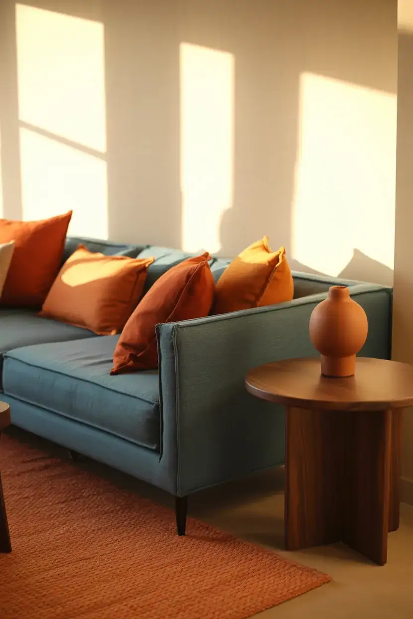 Blue and Orange Bold Contrast Room 2