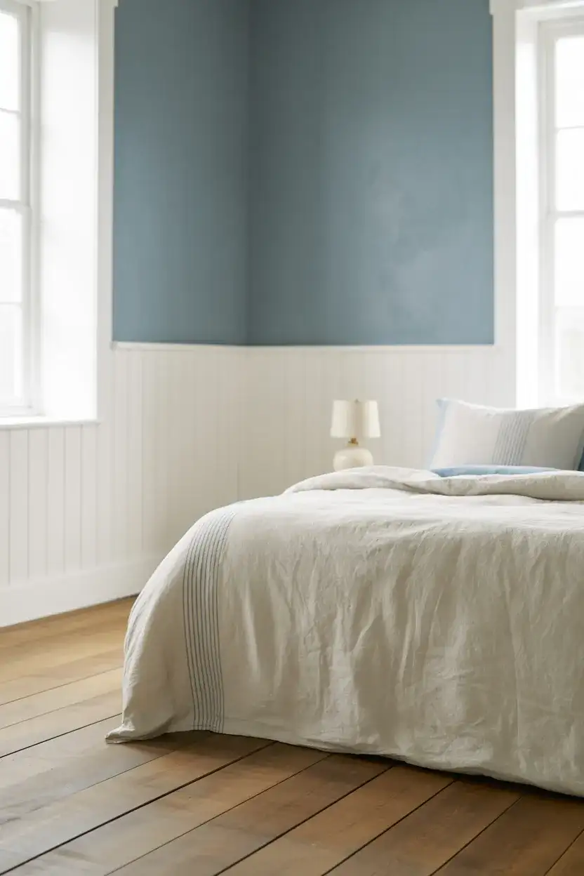 Blue and White Rustic-Bedroom 2