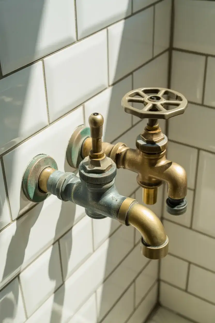 Brass Pipe Exposed Plumbing 1