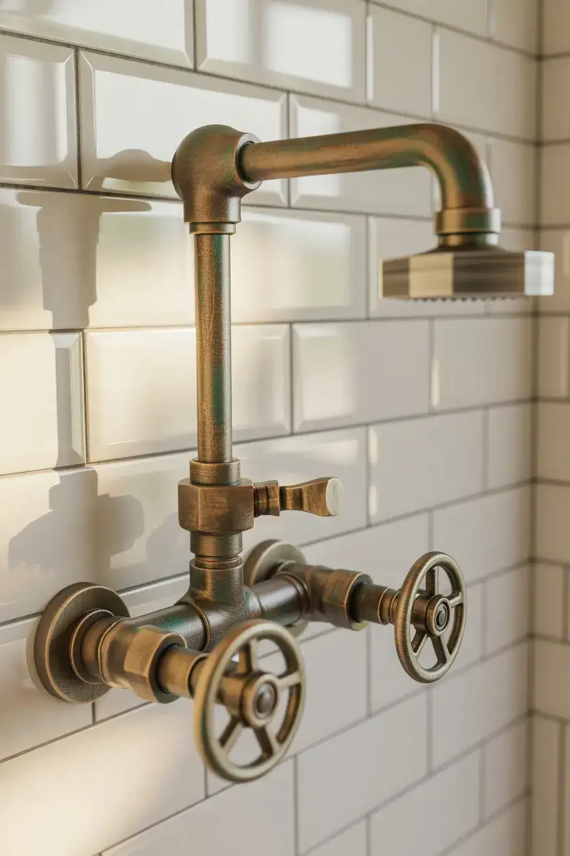 Brass Pipe Exposed Plumbing 2