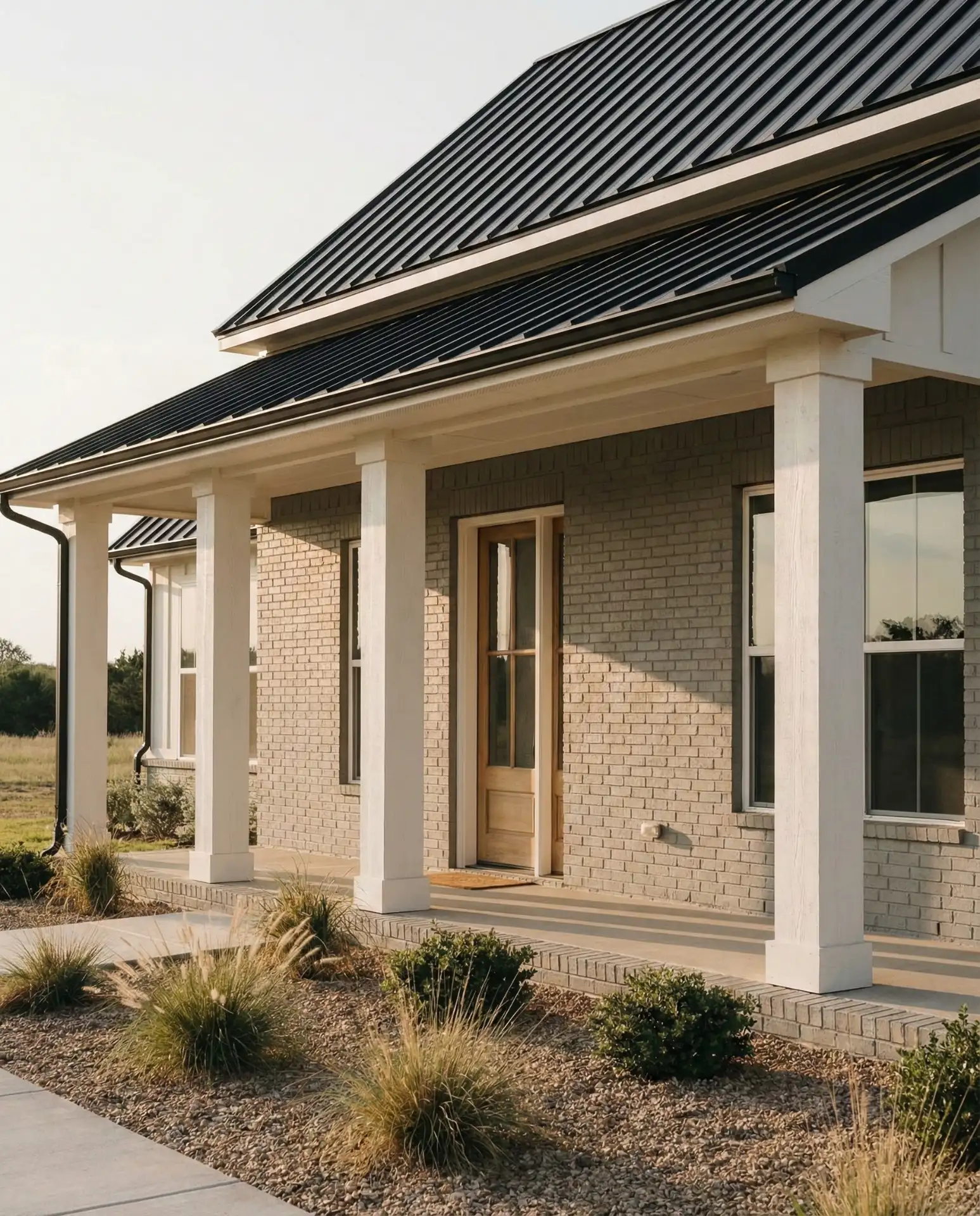 Brick Farmhouse with White Painted Accents 2