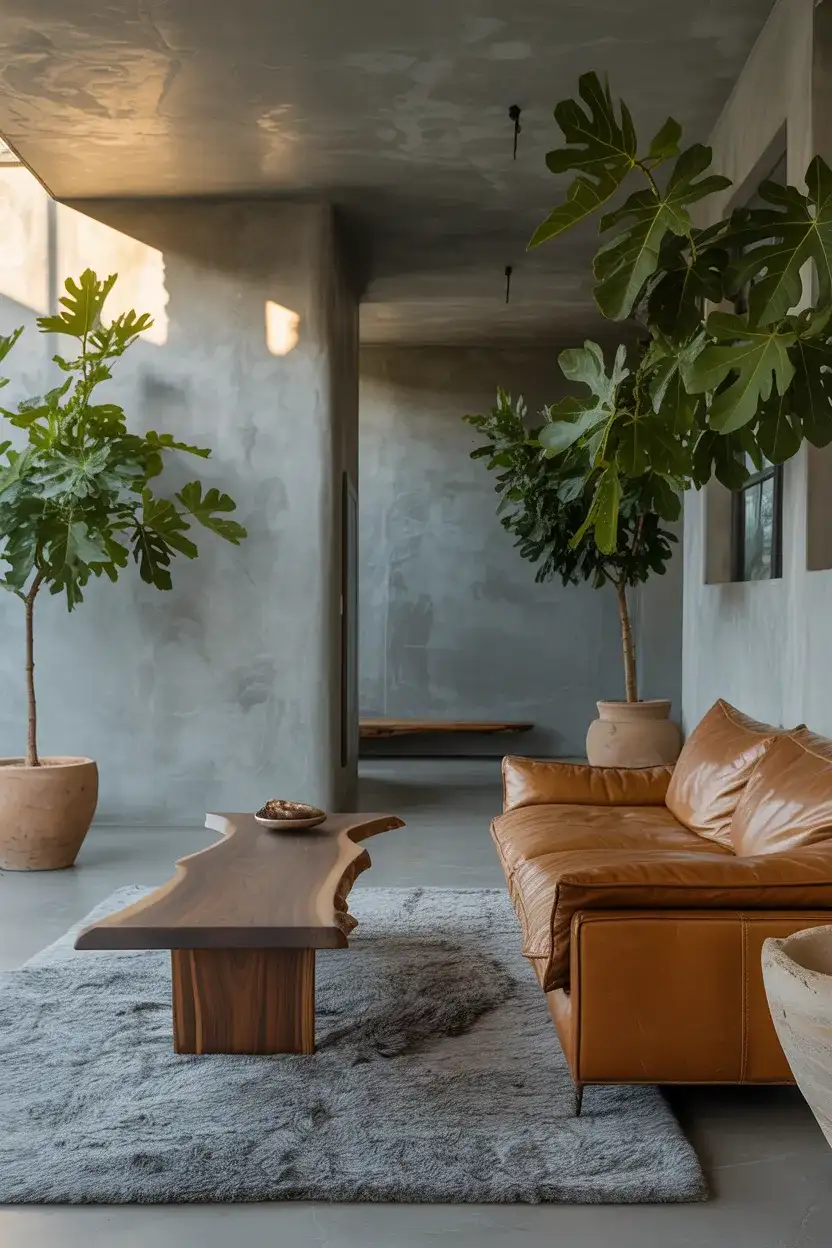 Brown and Grey Earthy Organic Living Room 2