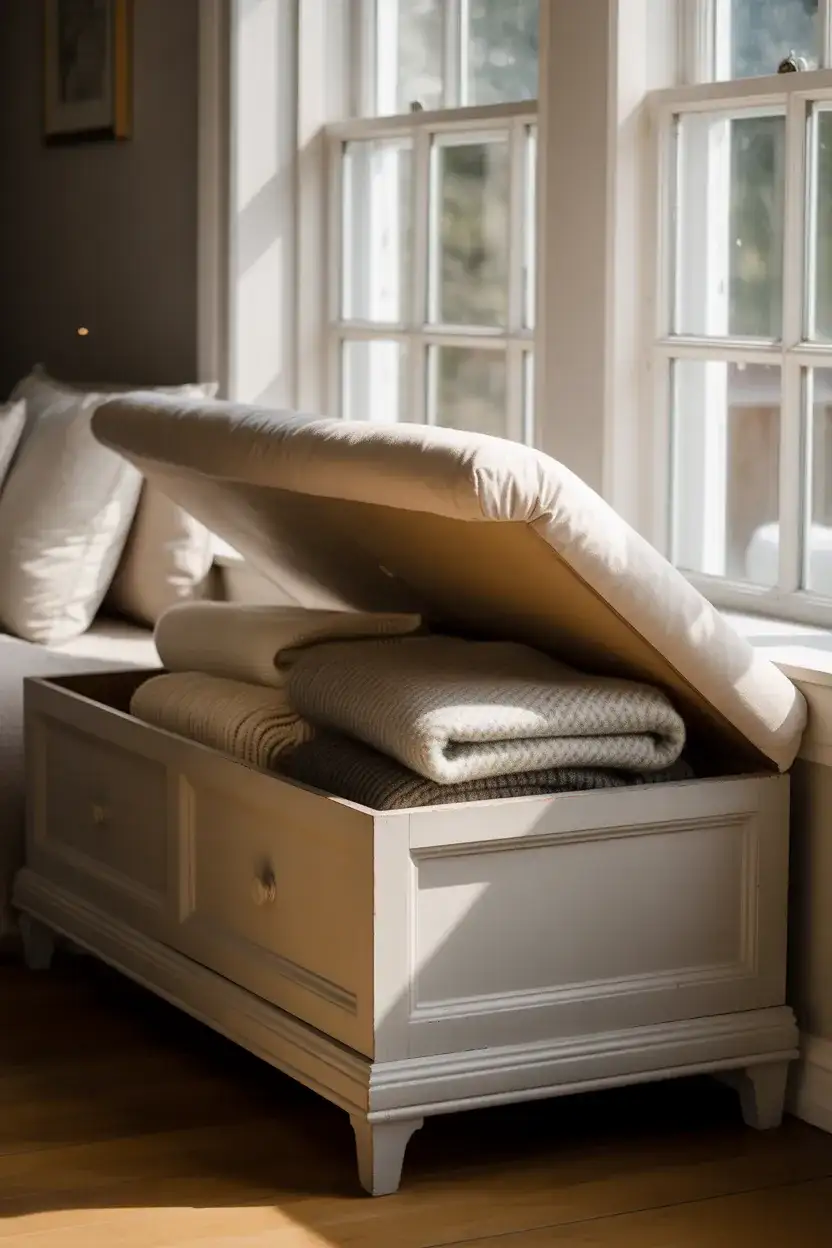 Built-In Window Seat with Lift-Top Storage 2