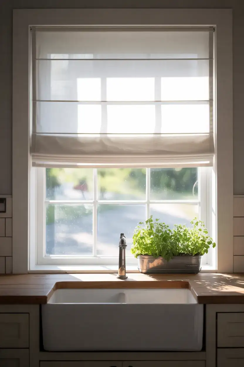 Cafe-Style Roman Shades 1